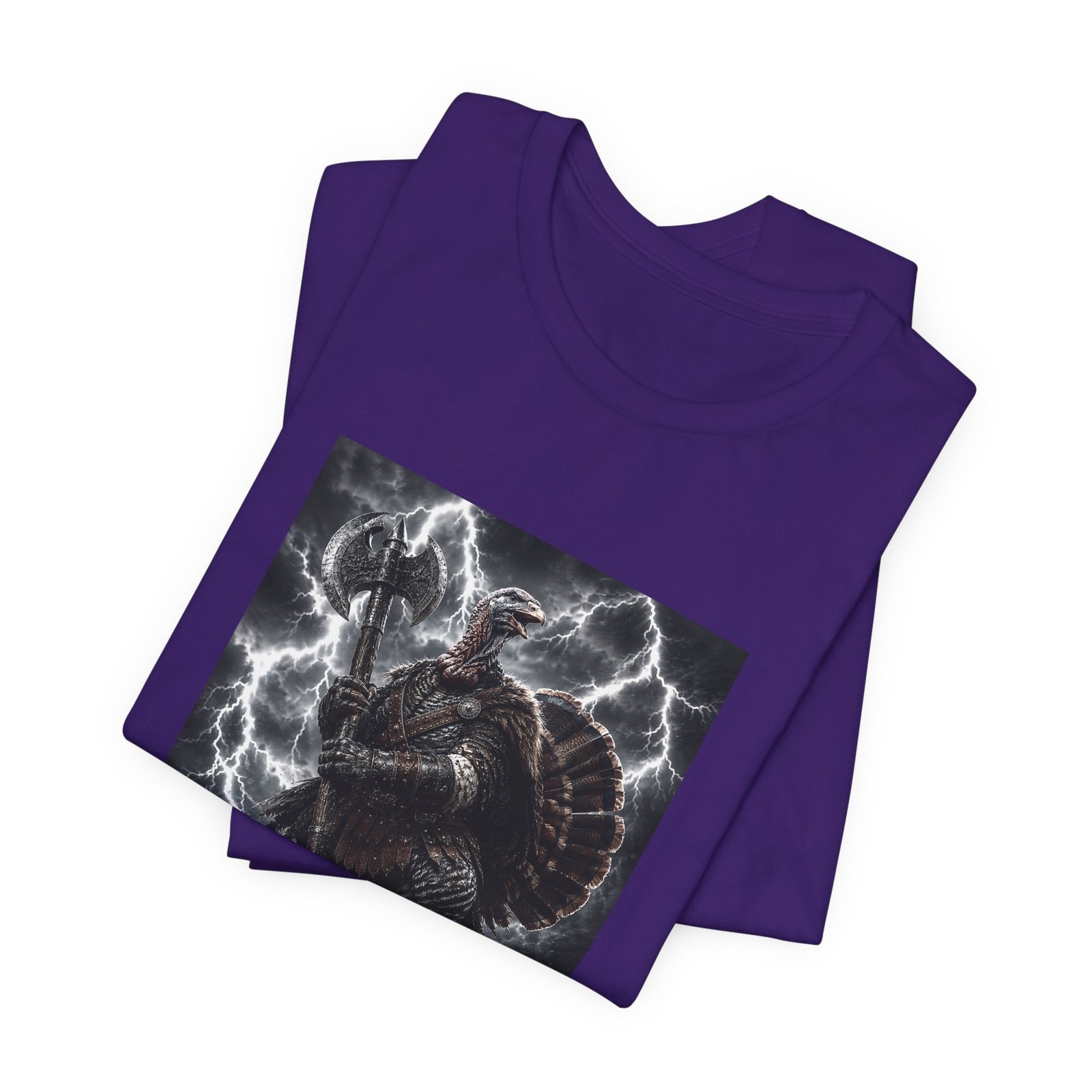 Turkey Warrior Axe Lightning Storm Graphic Tee - Image 39