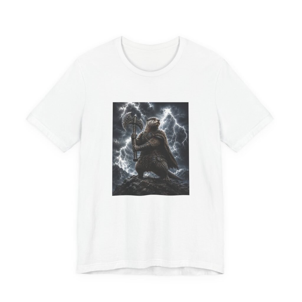 Storm Otter Warrior With Axe Graphic Tee
