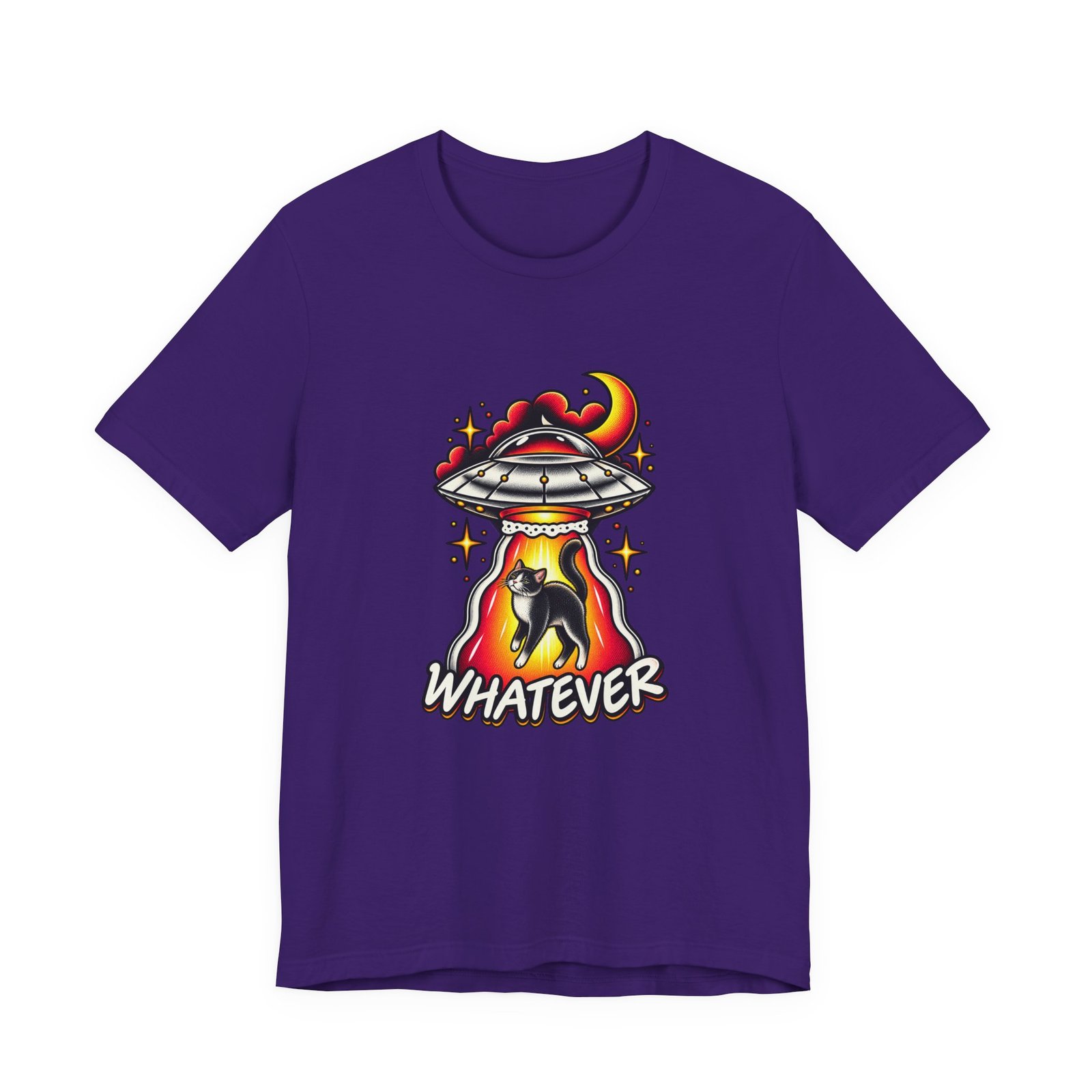 Whatever Spaceship Cat Graphic Tee - Image 37