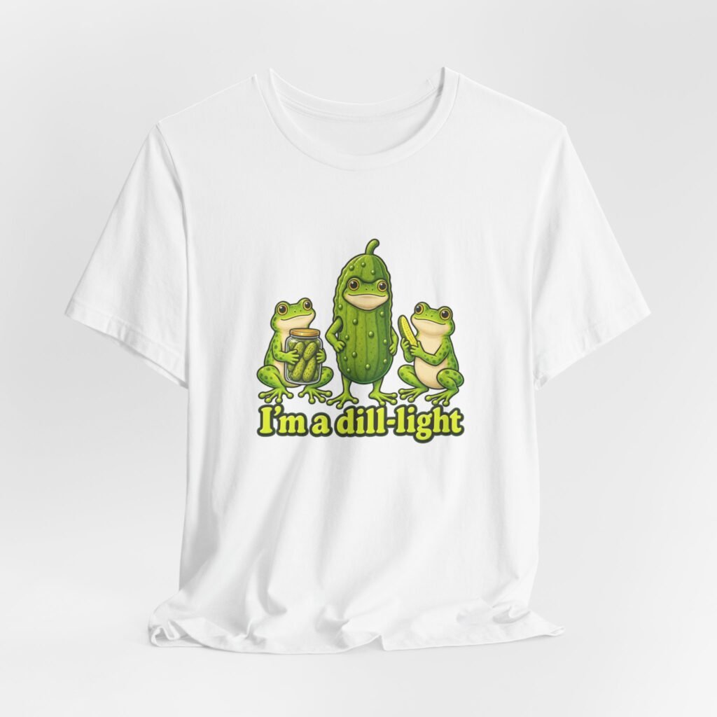 Im A Dill Light Funny Frog Pickle Pun Graphic Tee