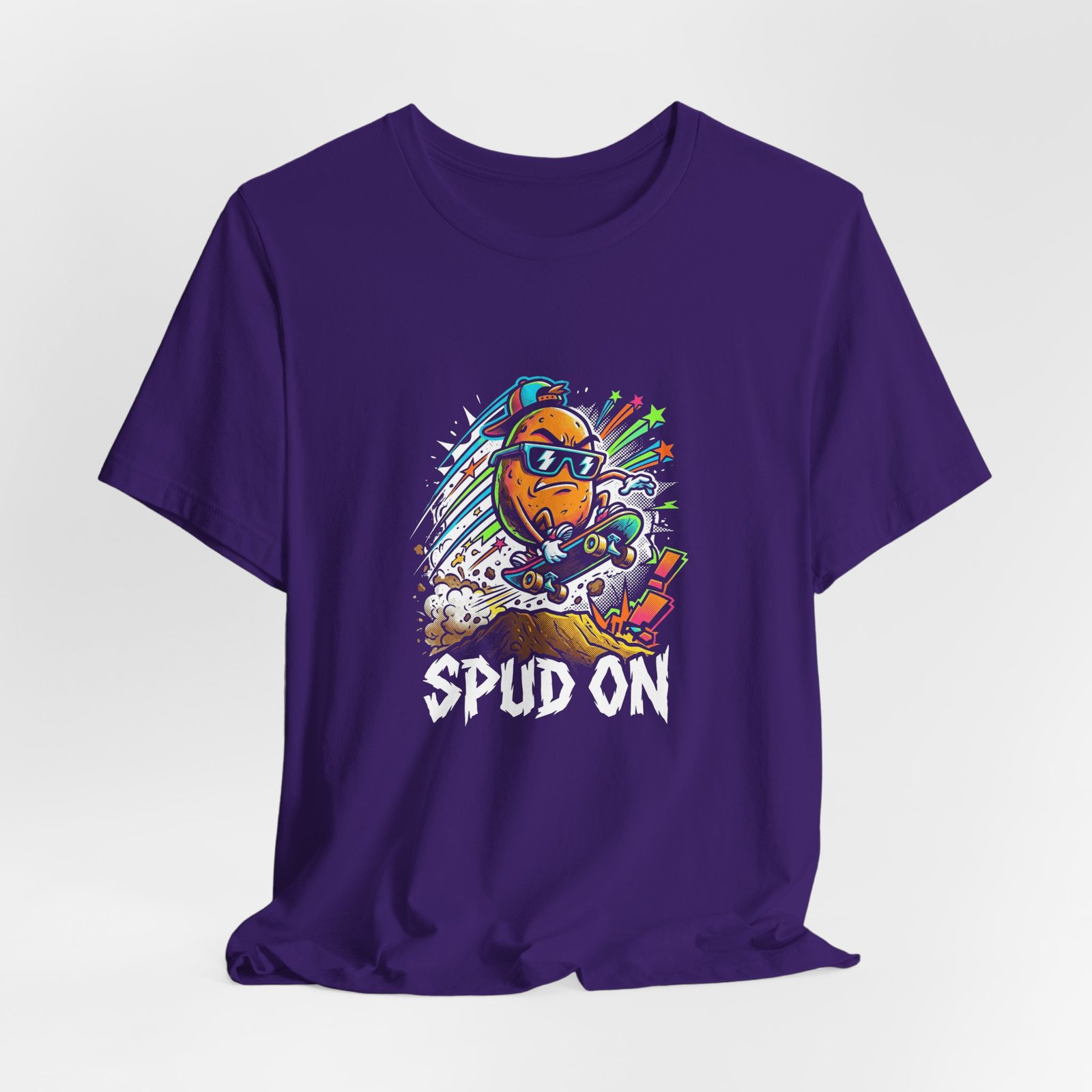 Spud On Skateboarding Potato Cartoon Graphic - Image 28