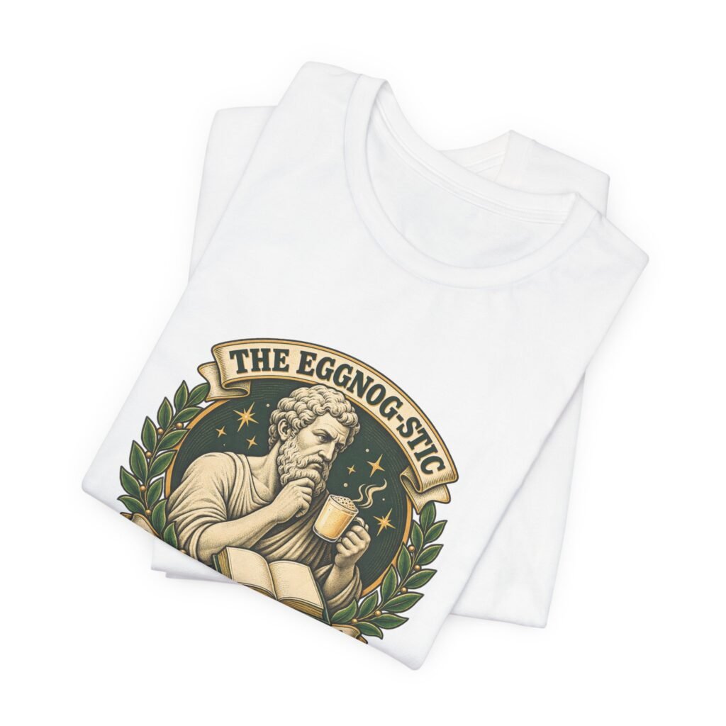 Eggnogstic School Thought Pun Philosopher Graphic Tee