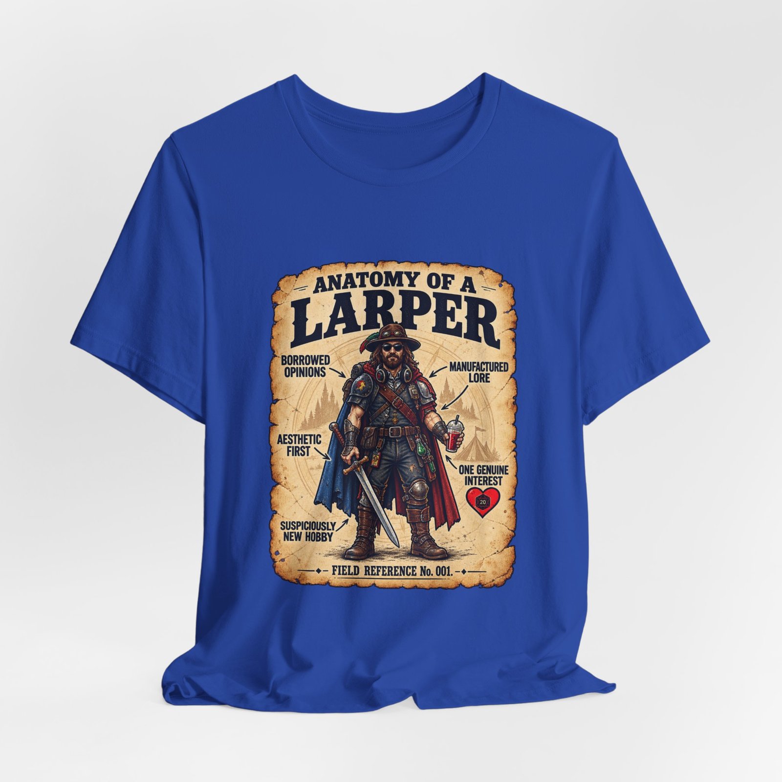 Anatomy Of A Larper Field Reference Humor Graphic Tee - Image 32