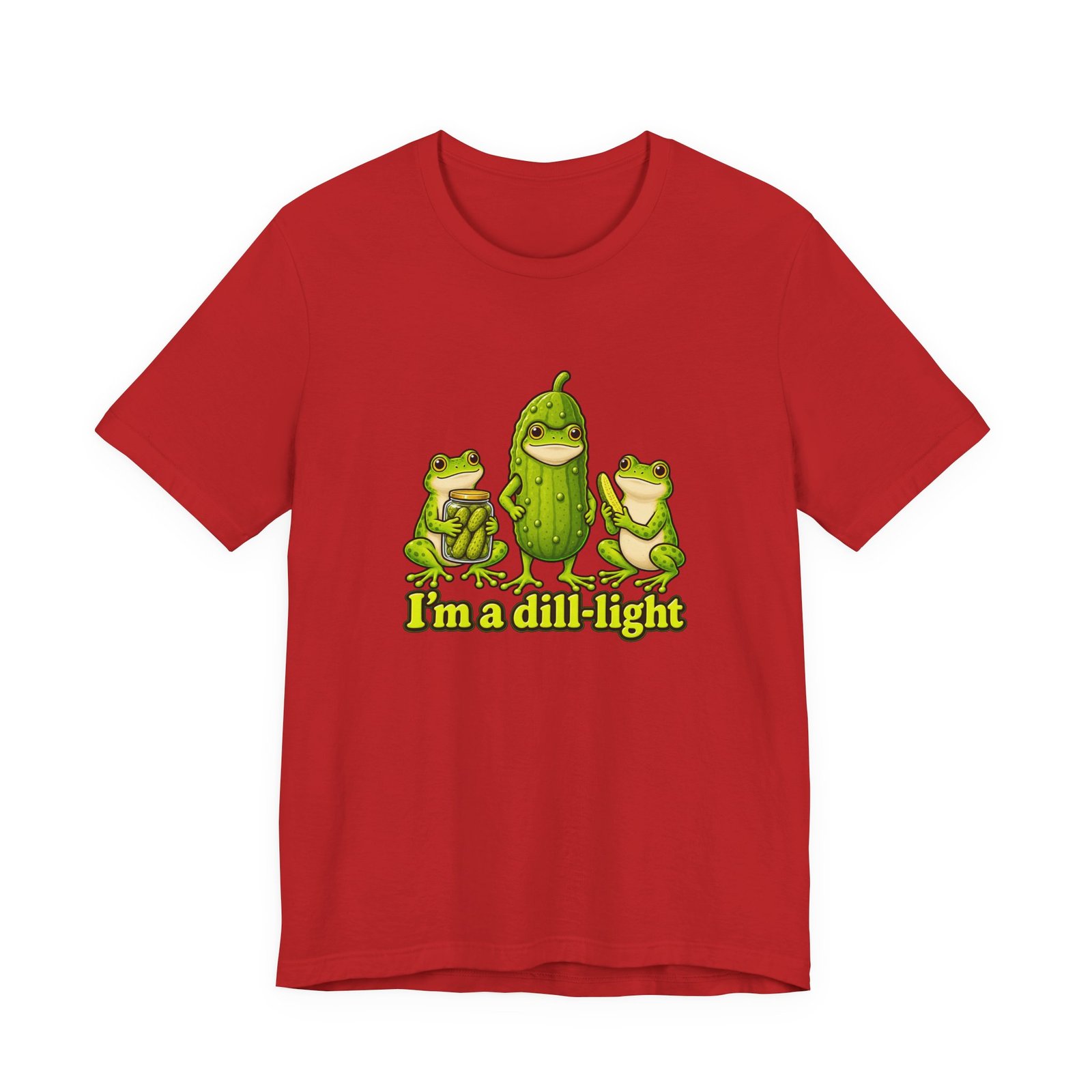 Im A Dill Light Funny Frog Pickle Pun Graphic Tee - Image 45