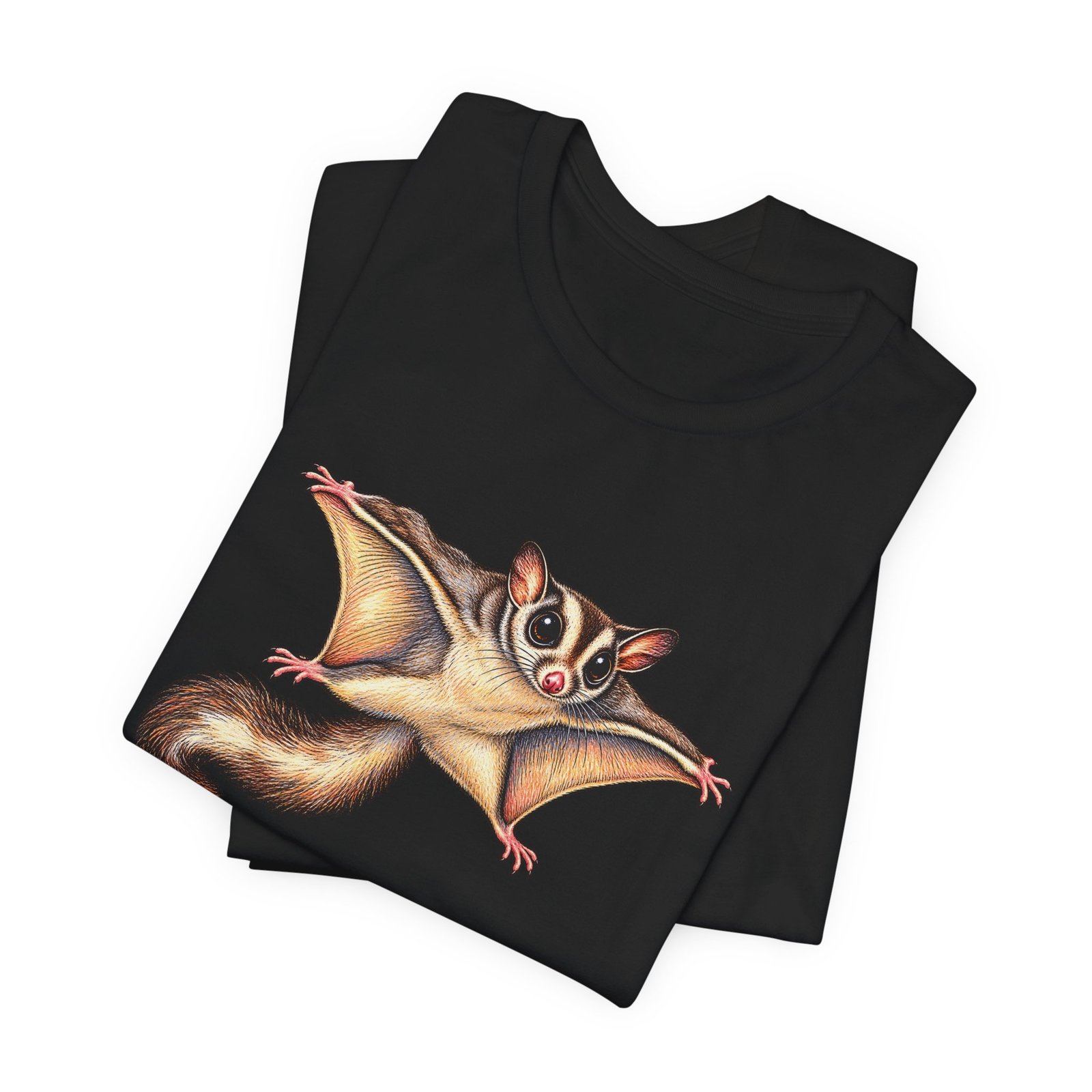 Sugar Glider Mid Glide Squirrel Wildlife Flying Illustration Graphic Tee - Image 15