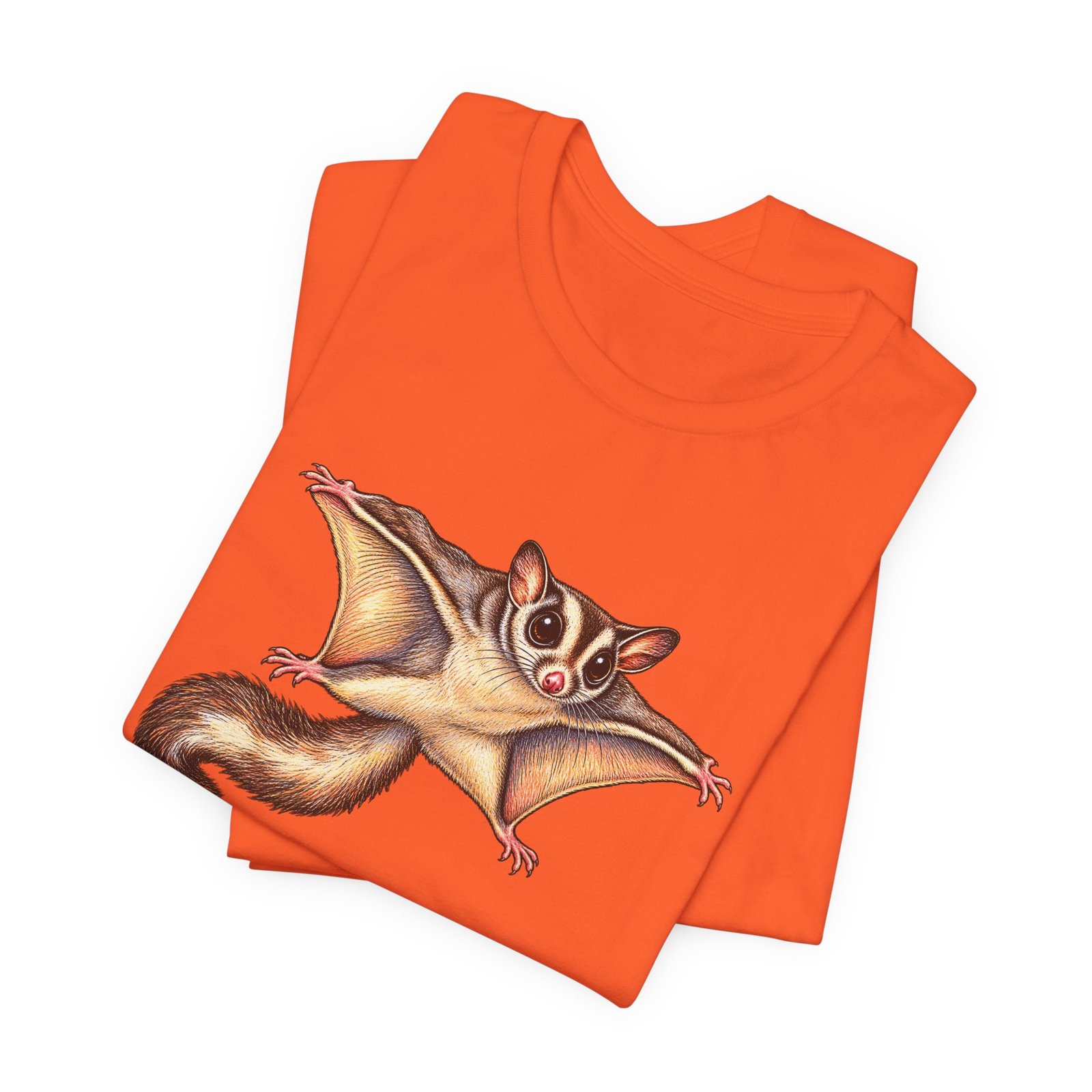Sugar Glider Mid Glide Squirrel Wildlife Flying Illustration Graphic Tee - Image 7
