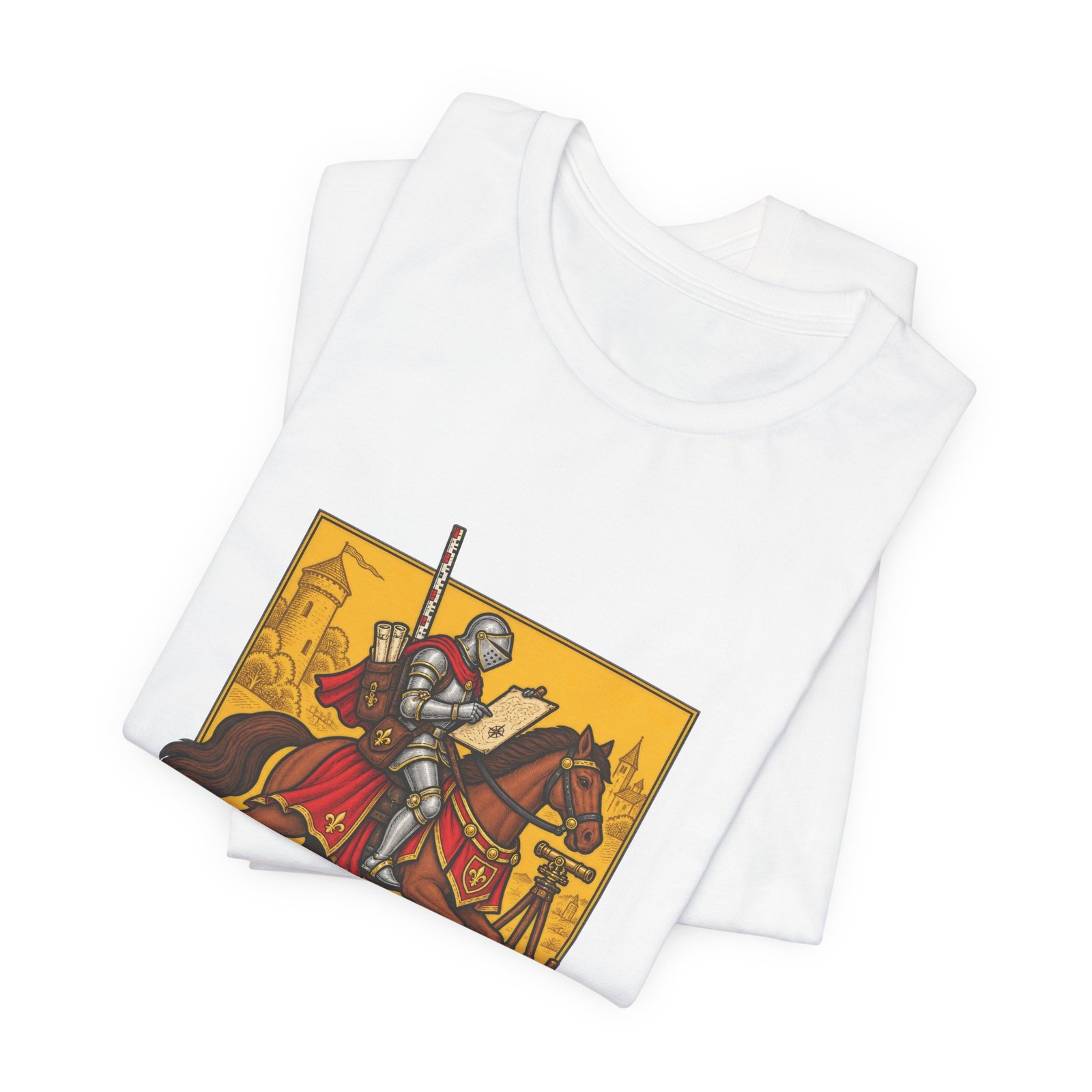 Sir Vey Says Medieval Surveyor Knight Tee - Image 3