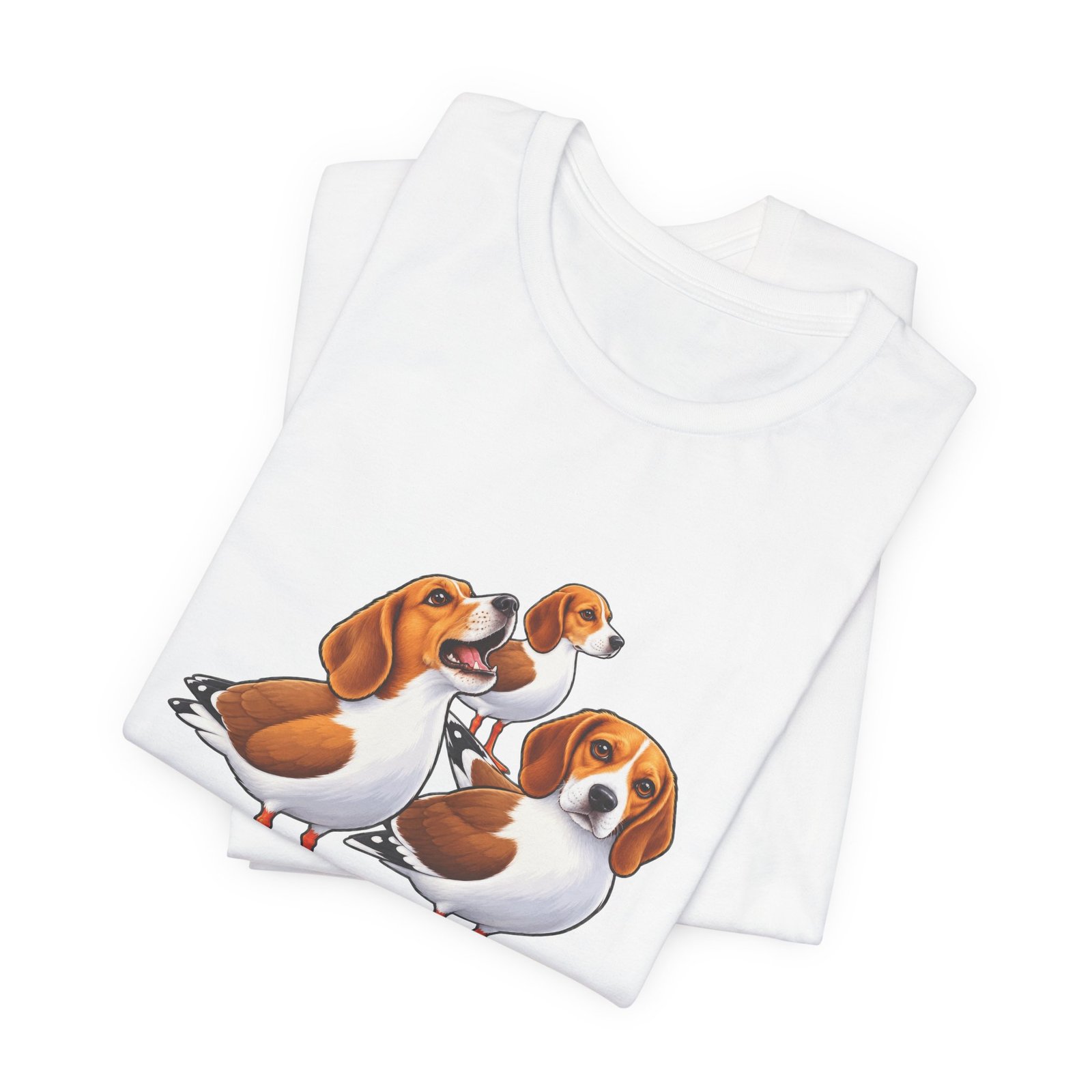 Beagulls Funny Beagle Seagull Pun Hybrid Birds Graphic Tee - Image 3