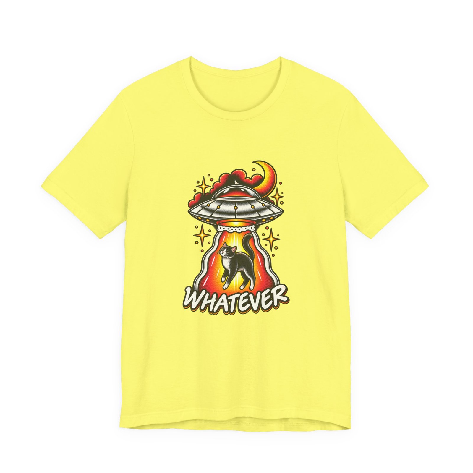 Whatever Spaceship Cat Graphic Tee - Image 17
