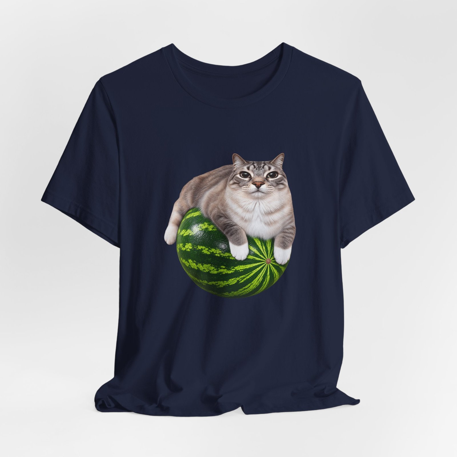 Cat On Watermelon Meme Graphic Tee - Image 24