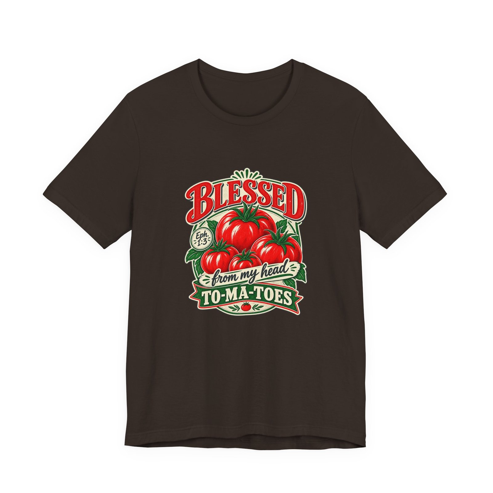 Blessed From My Head To-Ma-Toes Tomato Pun Graphic Tee - Image 9