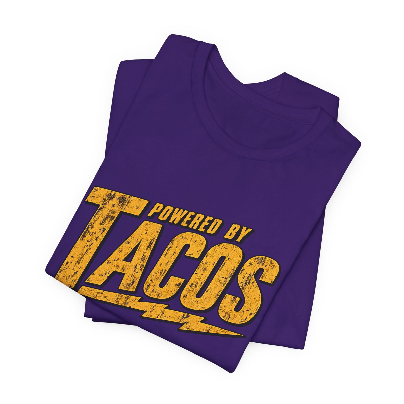 Powered By Tacos Funny Food Lover Quote Graphic Tee - Image 39