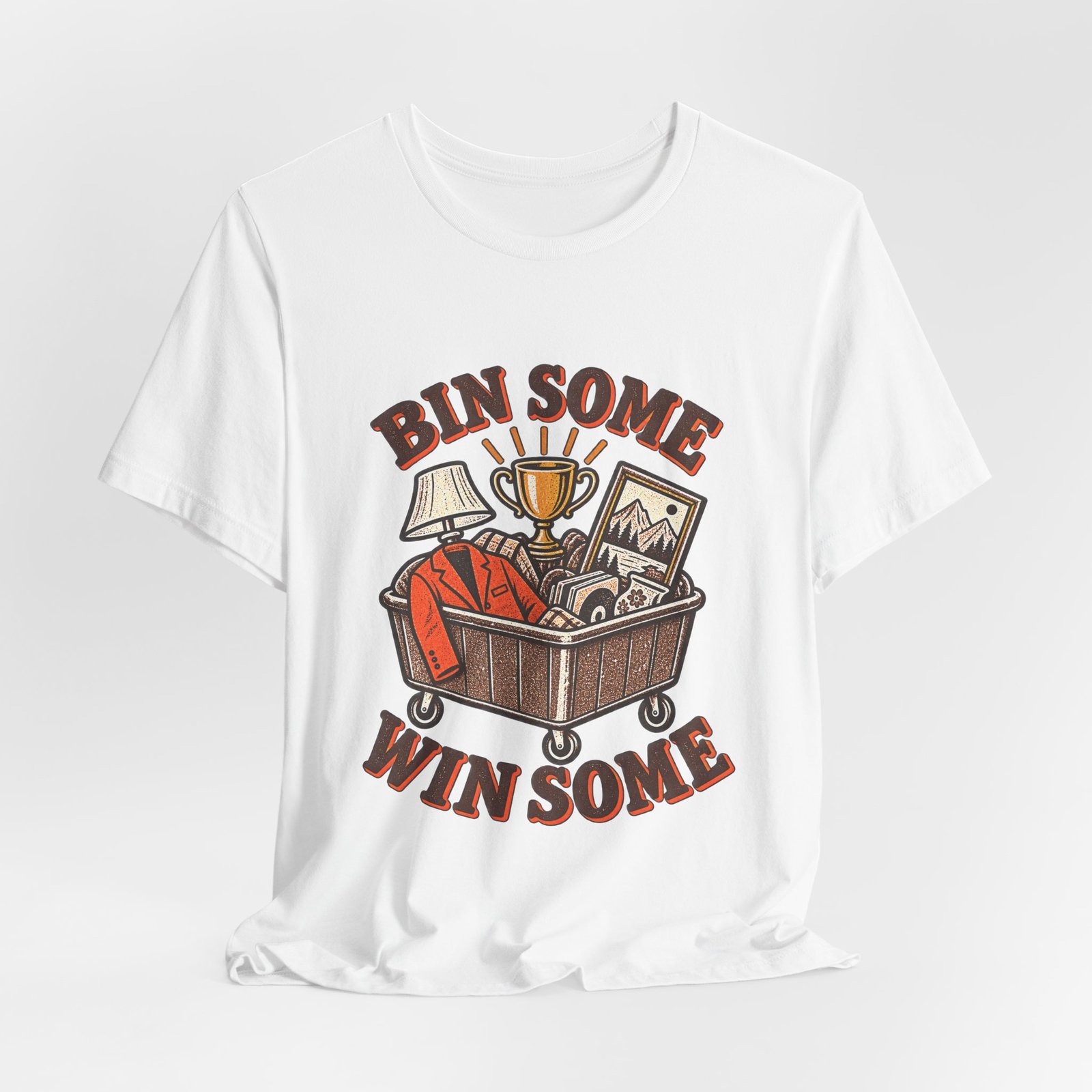 Bin Some Win Some Thrift Humor Graphic Tee - Image 4