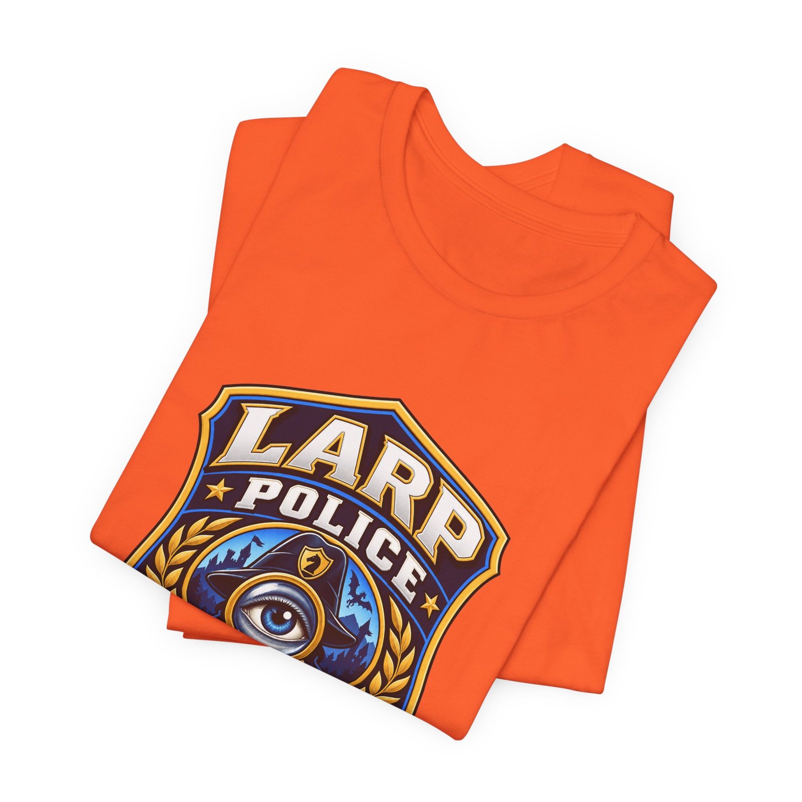 LARP Police Observe Verify Question Badge Tee - Image 7
