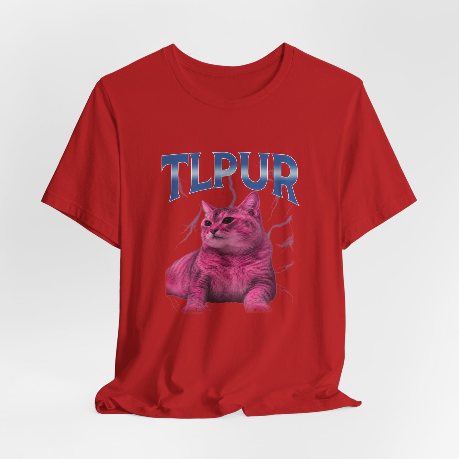 Bootleg TLPUR Meme Pink Cat Blue Splash Graphic Graphic Tee - Image 32