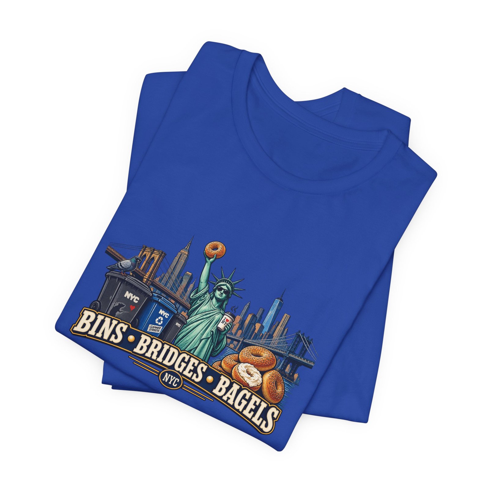 NYC Cleaner Streets Liberty Bagels Graphic Tee - Image 31