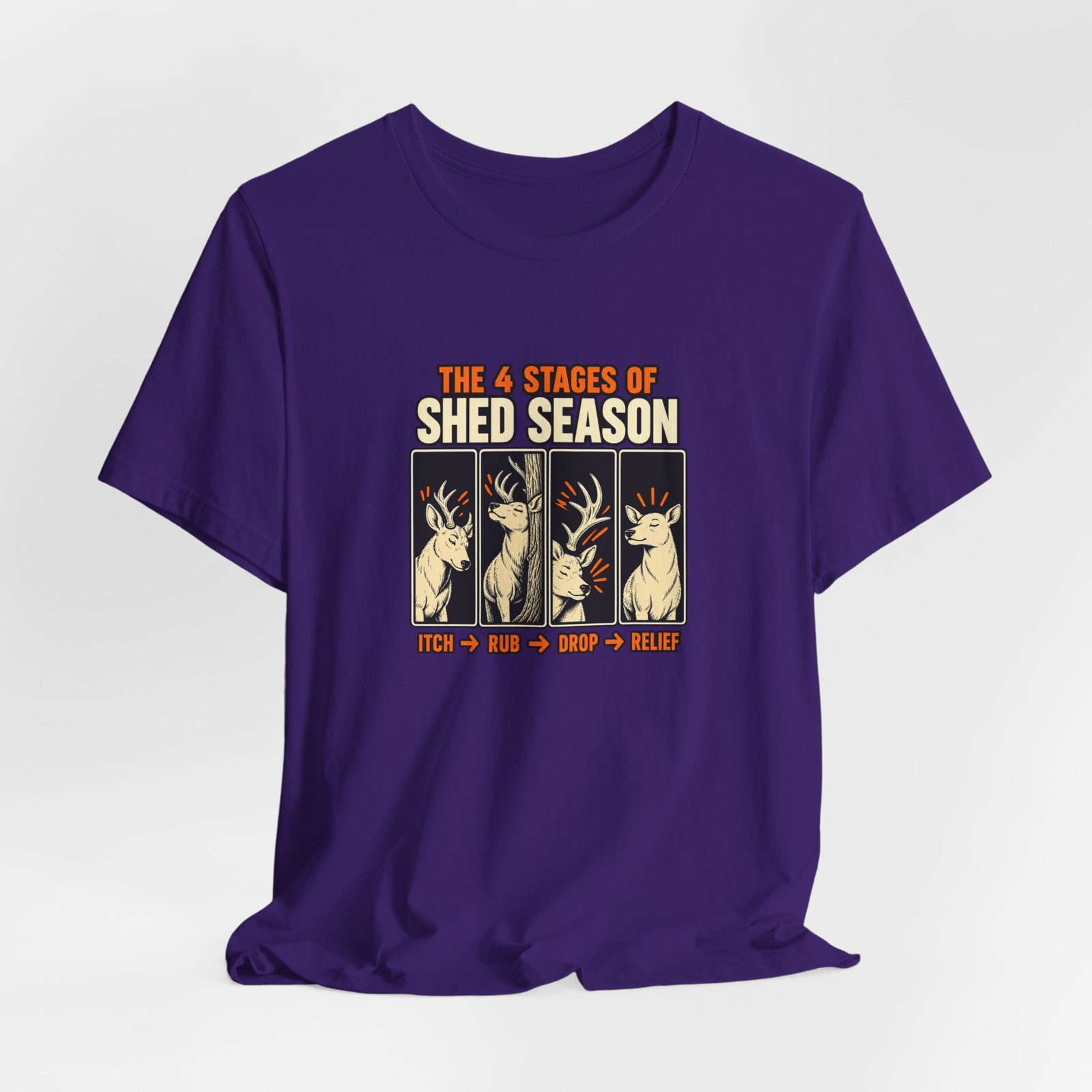 Funny Deer Shed Season Antler Shedding Graphic Tee - Image 40