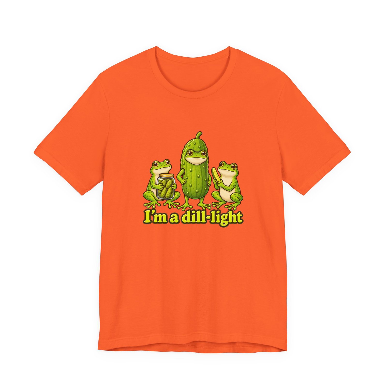 Im A Dill Light Funny Frog Pickle Pun Graphic Tee - Image 5