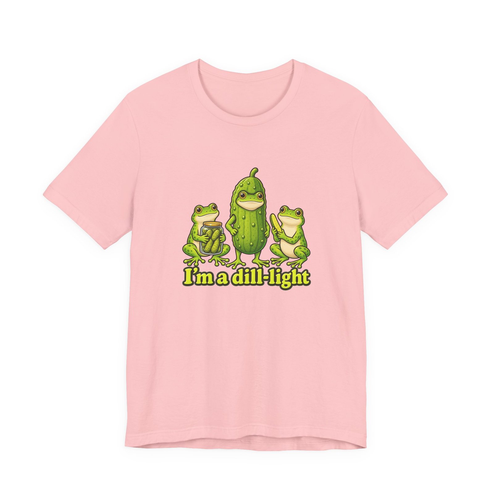Im A Dill Light Funny Frog Pickle Pun Graphic Tee - Image 41