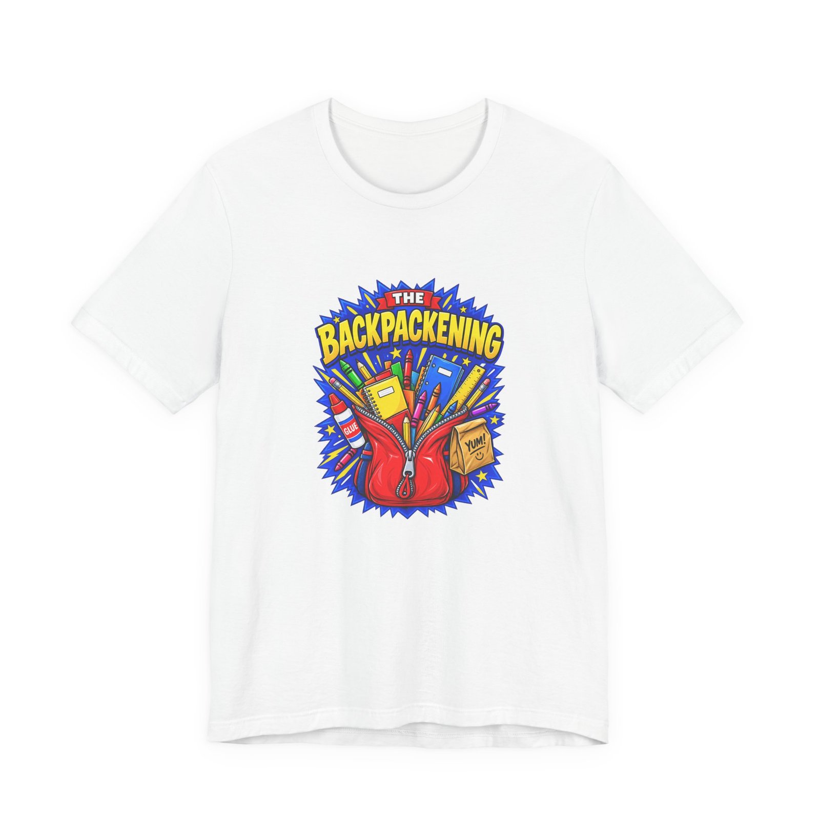 The Backpackening School Supplies Graphic Tee