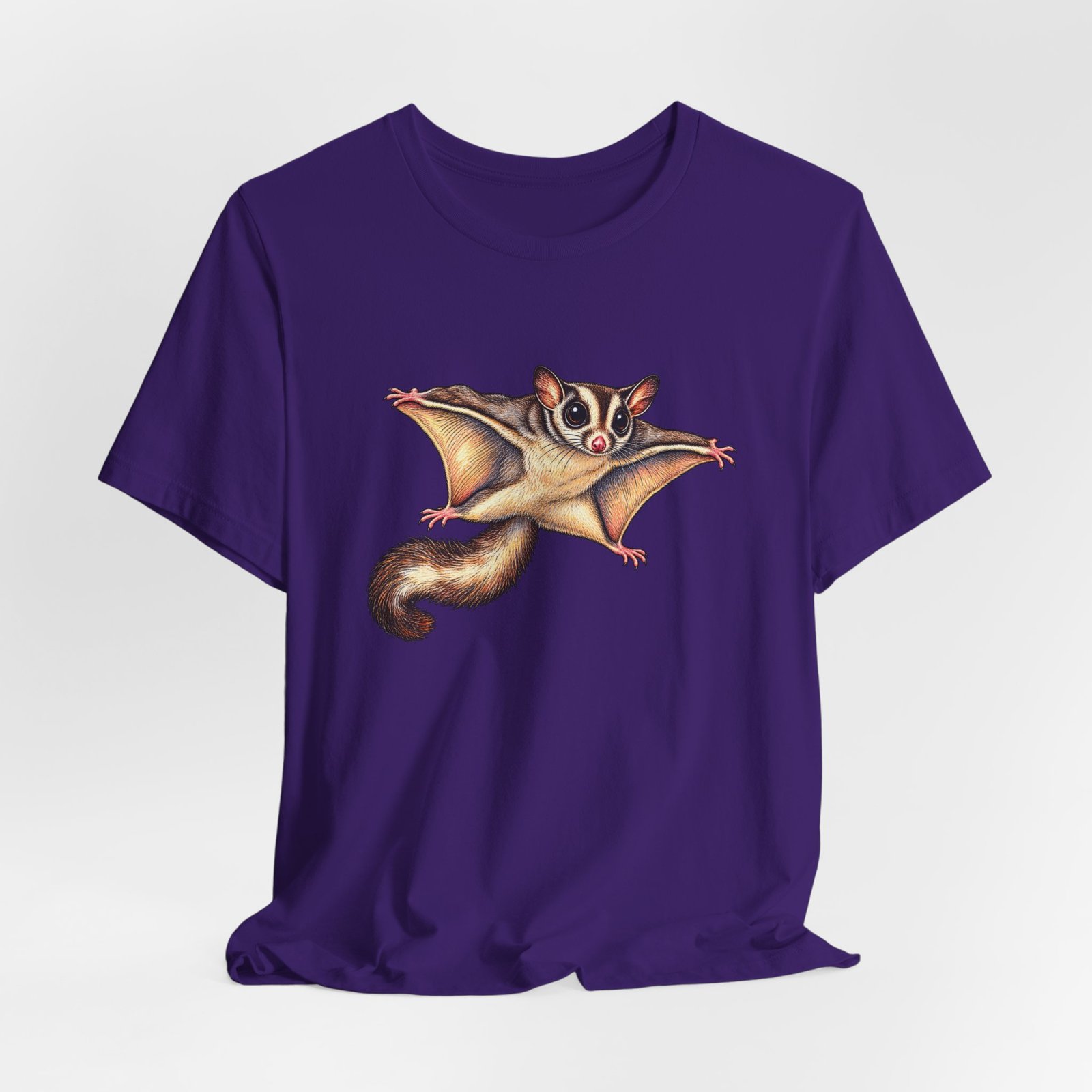 Sugar Glider Mid Glide Squirrel Wildlife Flying Illustration Graphic Tee - Image 40