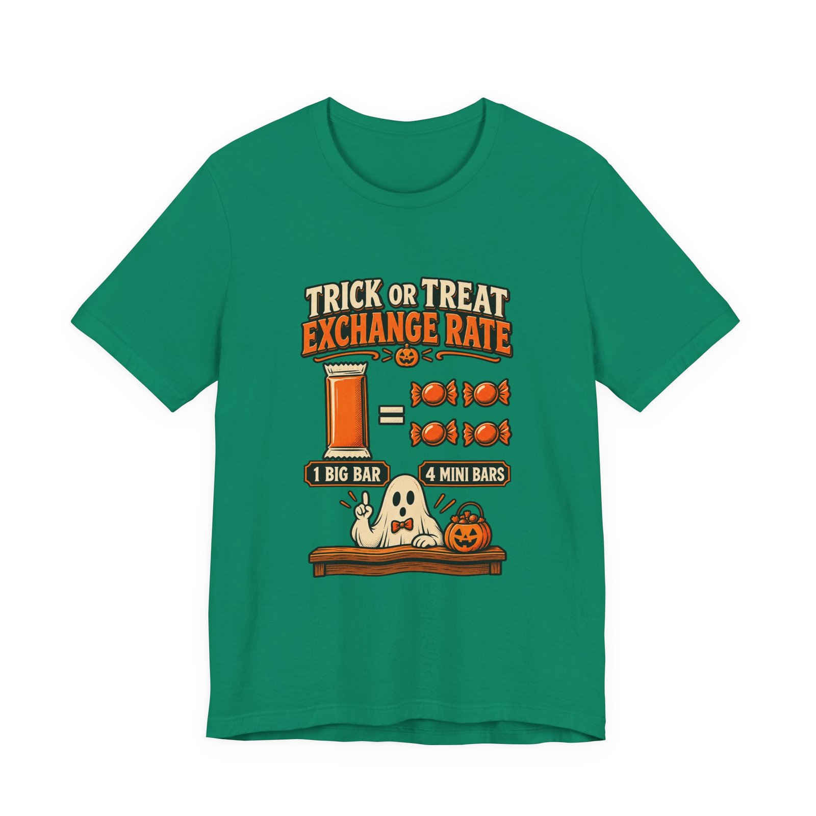 Trick Treat Candy Exchange Rate Halloween Graphic Tee - Image 25
