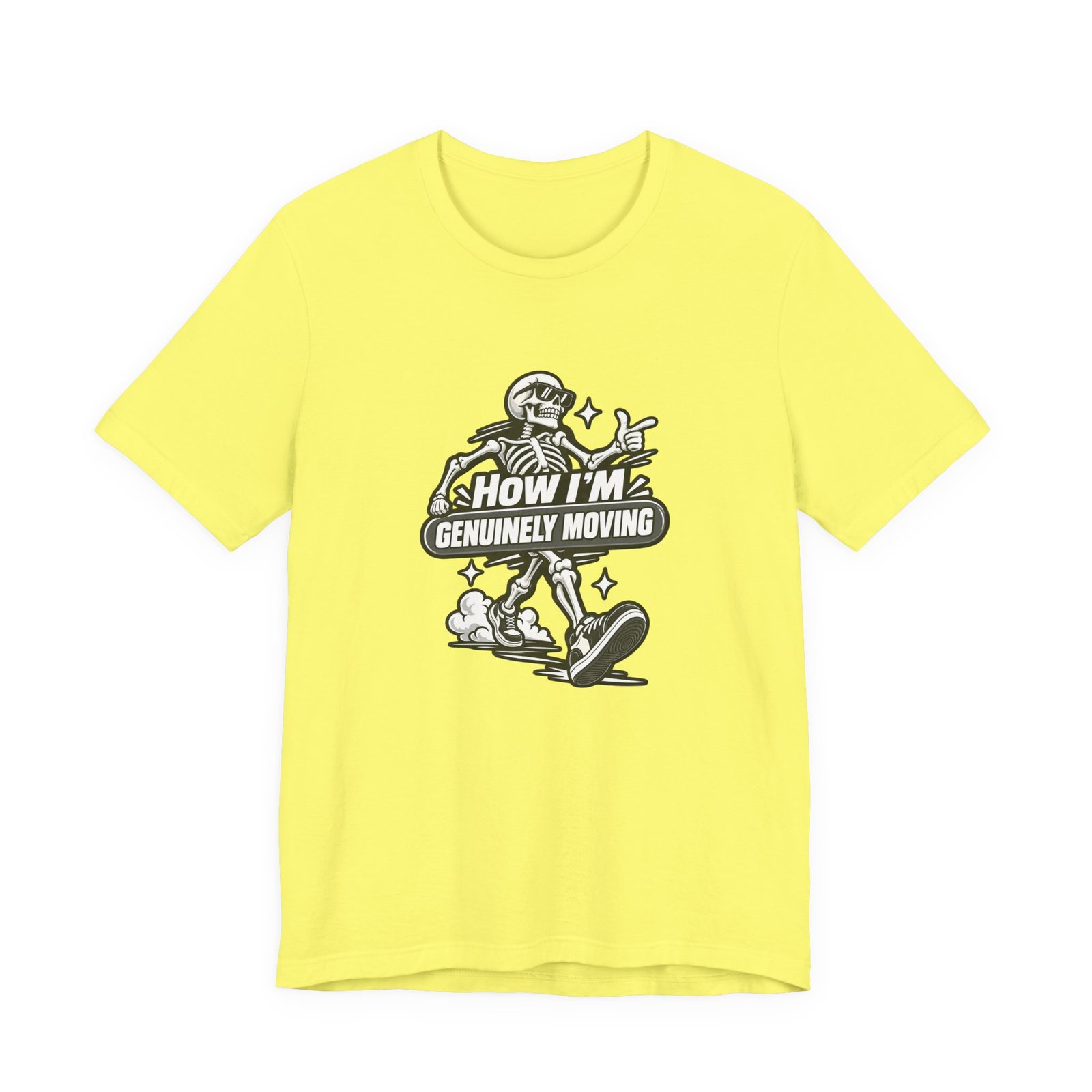 How Im Genuinely Moving Funny Skeleton Halloween Graphic Tee - Image 17