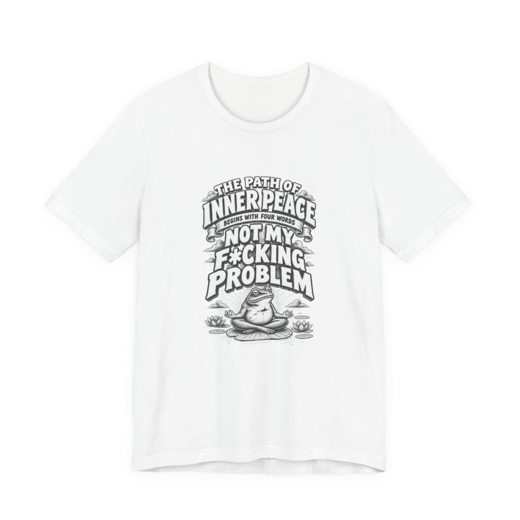Meditating Frog Peace Adult Humor Graphic Tee