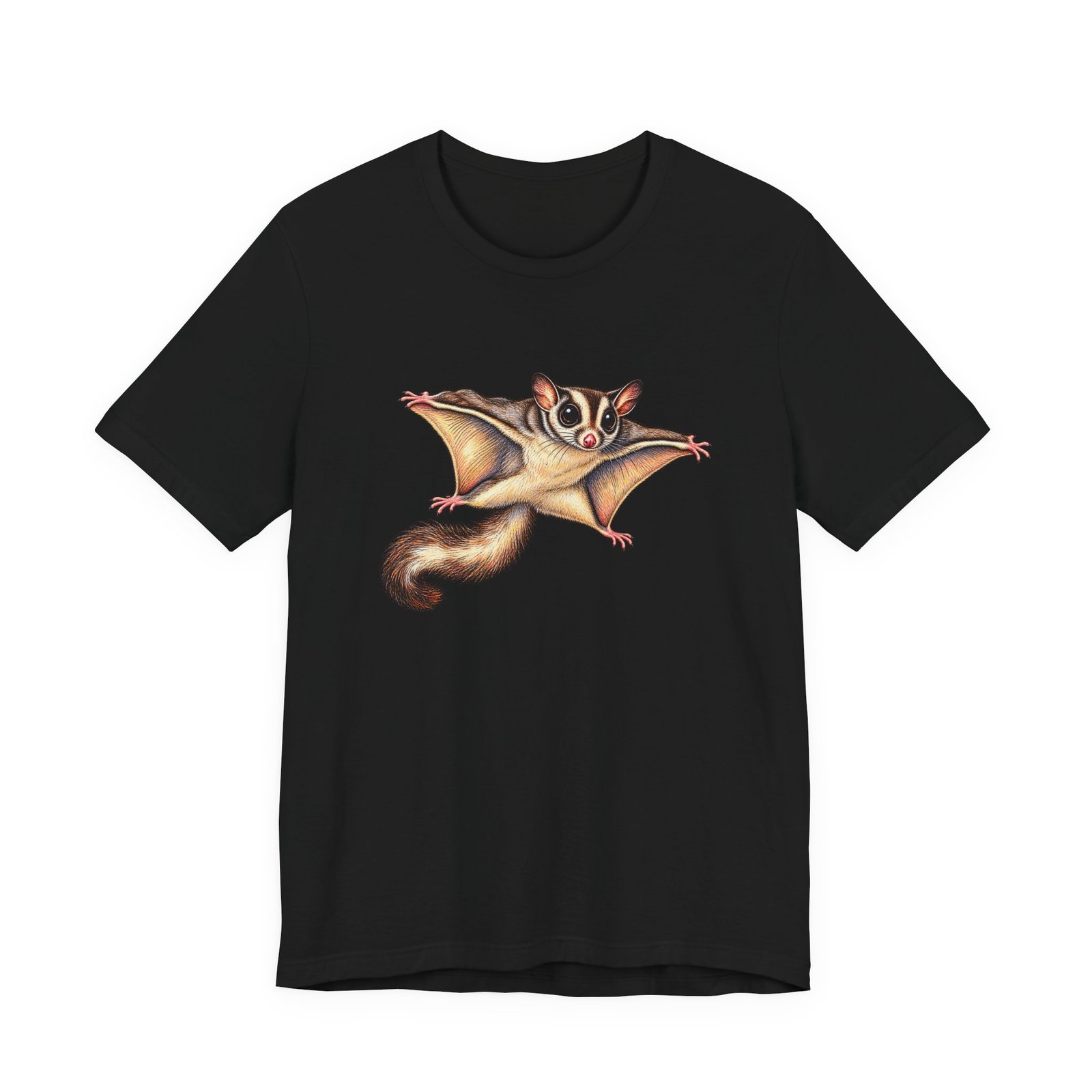Sugar Glider Mid Glide Squirrel Wildlife Flying Illustration Graphic Tee - Image 13