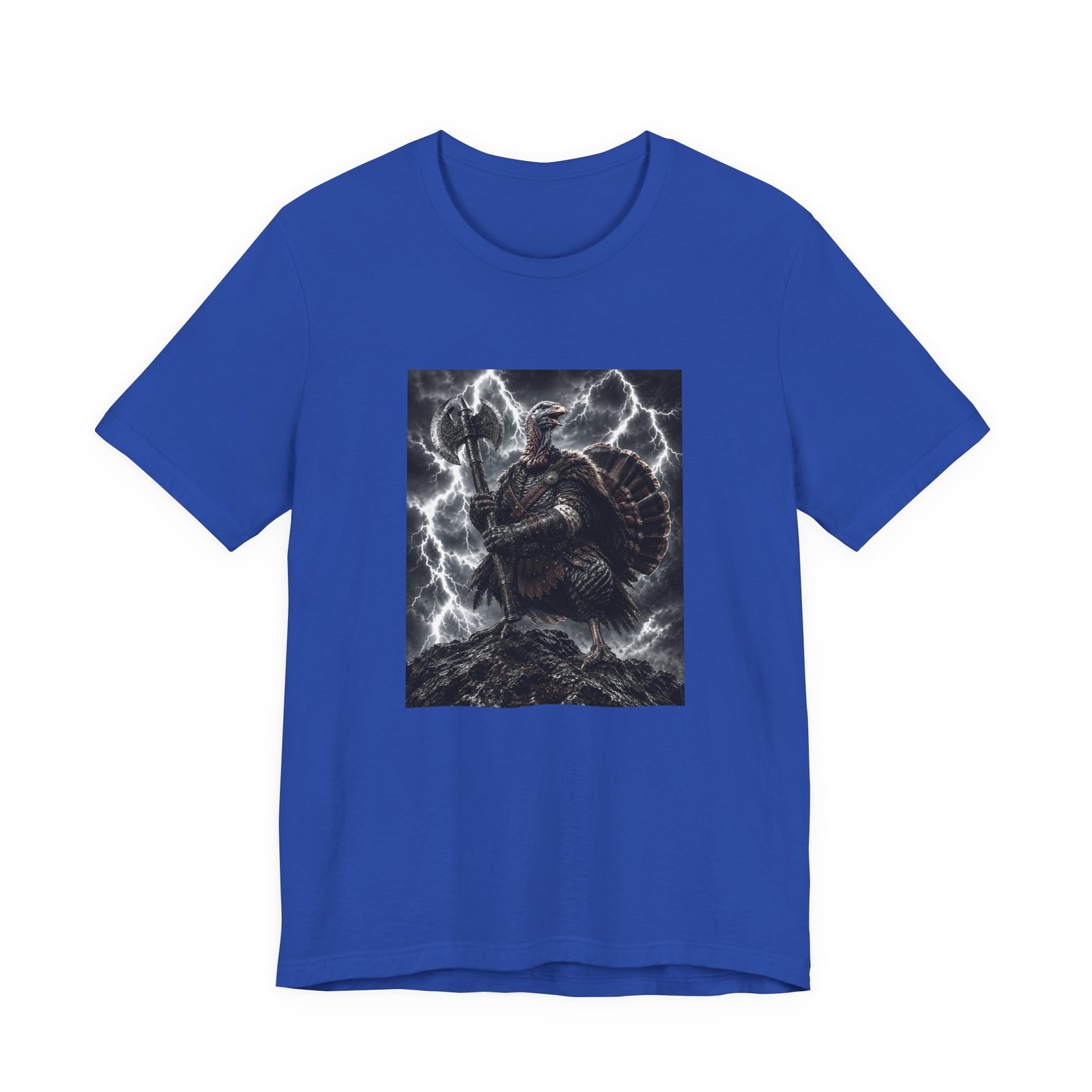Turkey Warrior Axe Lightning Storm Graphic Tee - Image 29