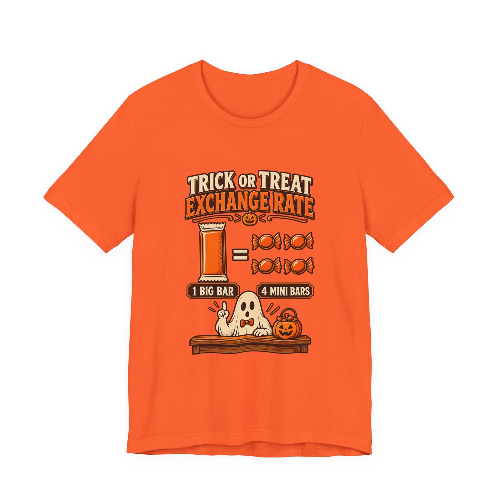 Trick Treat Candy Exchange Rate Halloween Graphic Tee - Image 5