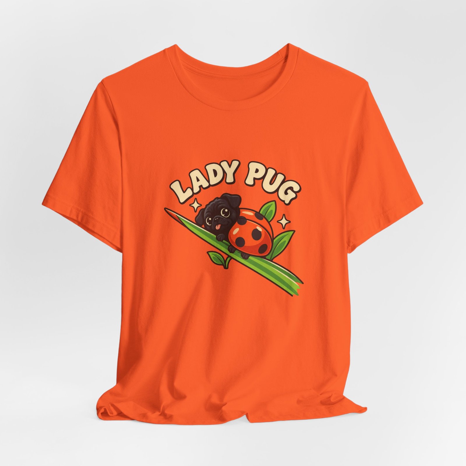 Lady Pug Cute Ladybug Dog Pun Graphic Tee - Image 8