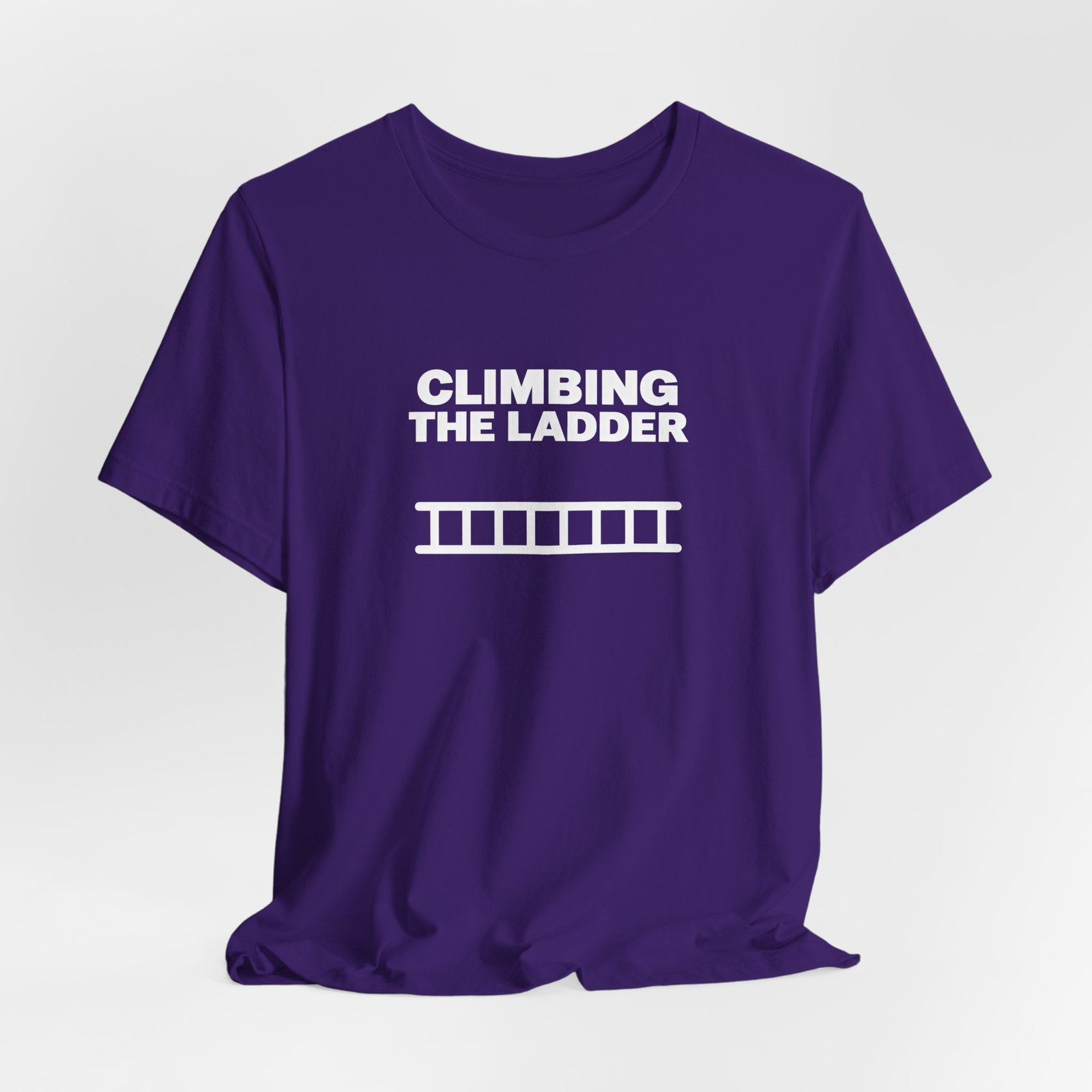 Funny Climbing The Ladder Progress Graphic Tee - Image 28