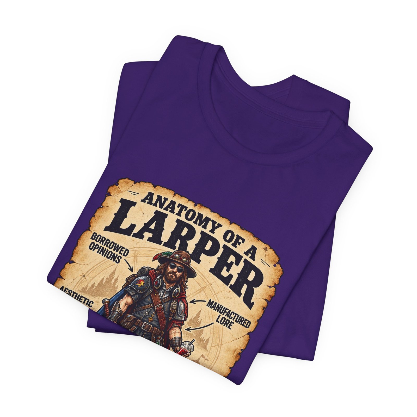 Anatomy Of A Larper Field Reference Humor Graphic Tee - Image 39