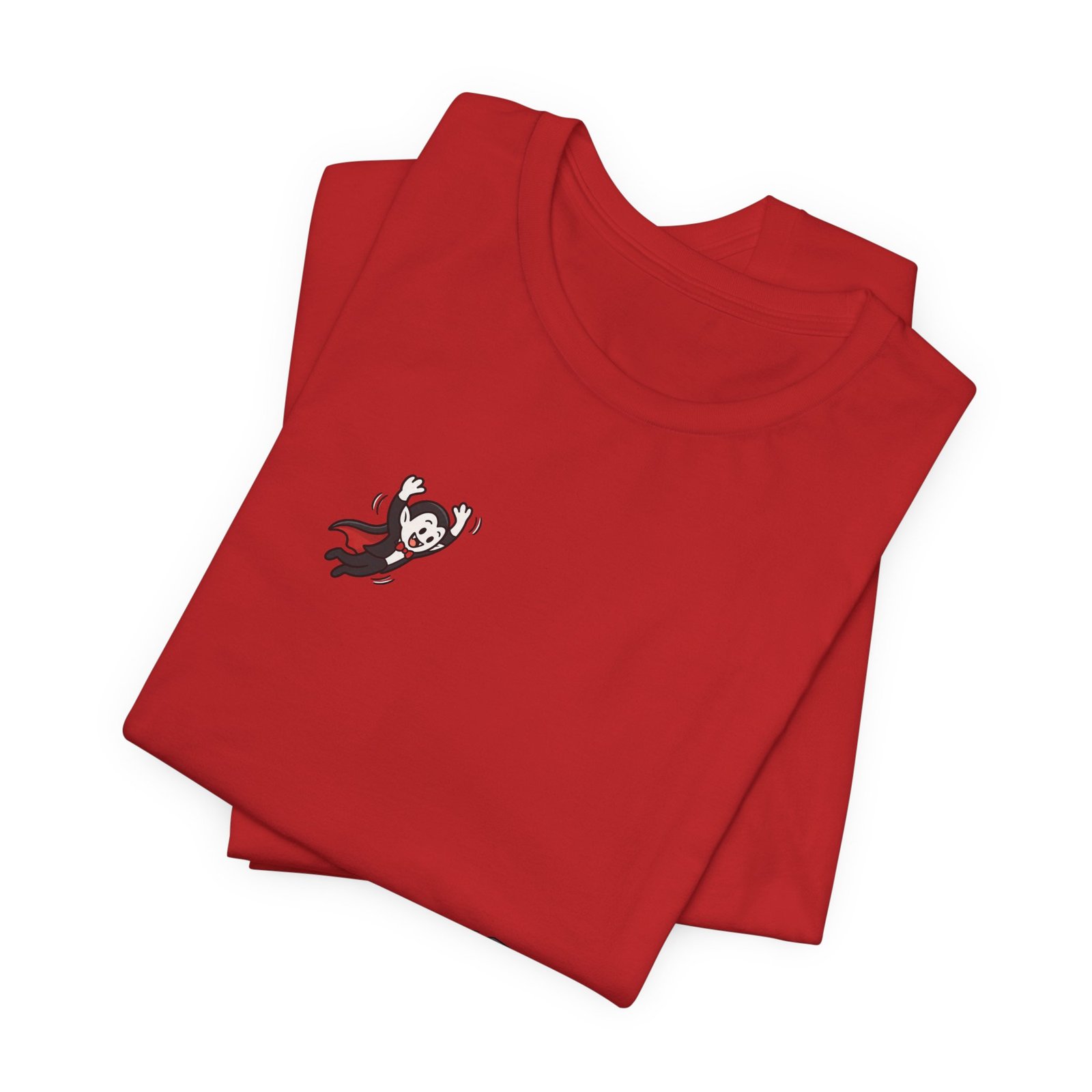 Cute Cartoon Vampire Jumping Into Coffin Halloween Graphic Tee - Image 31
