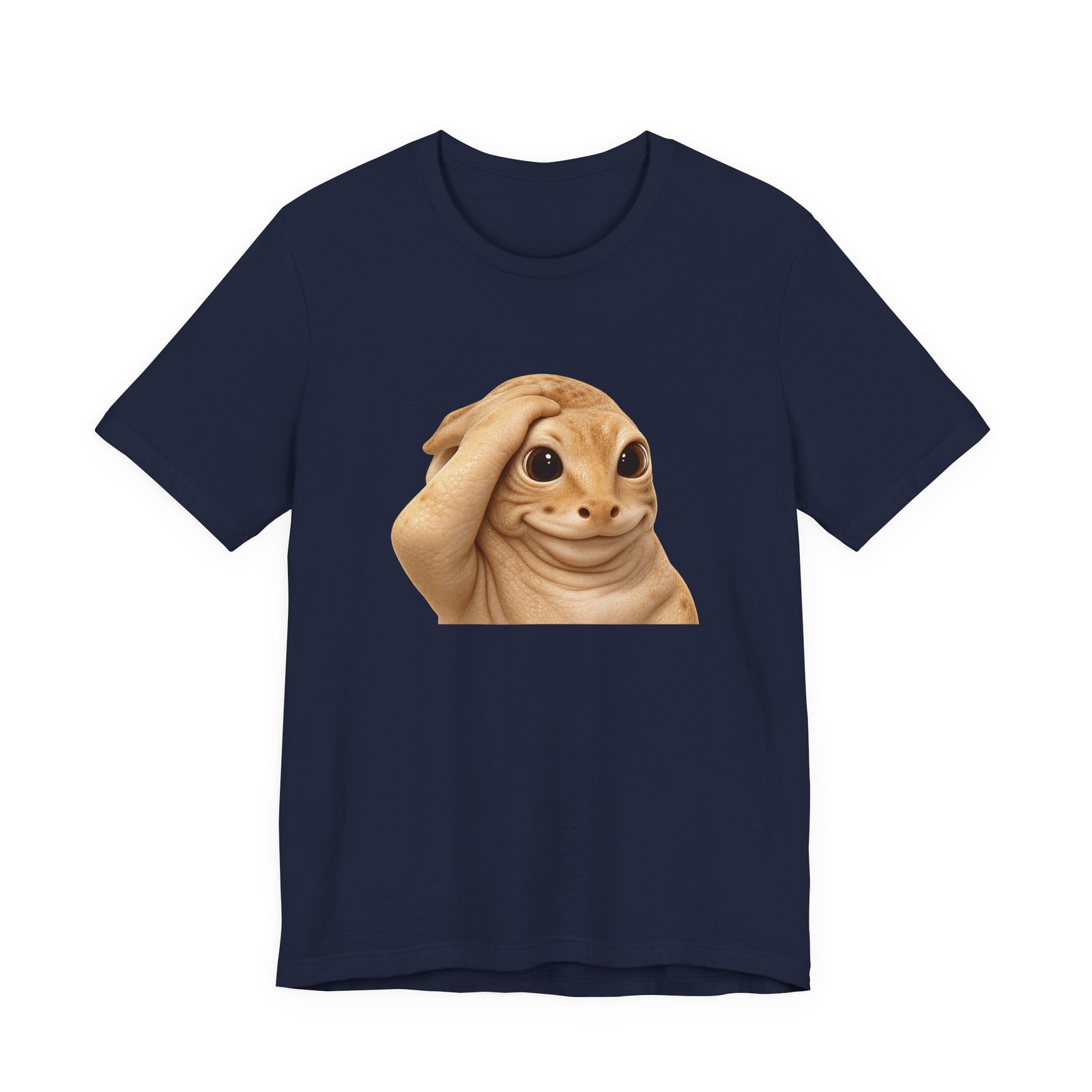 Funny Bashful Cat Reaction Meme Graphic Tee - Image 33