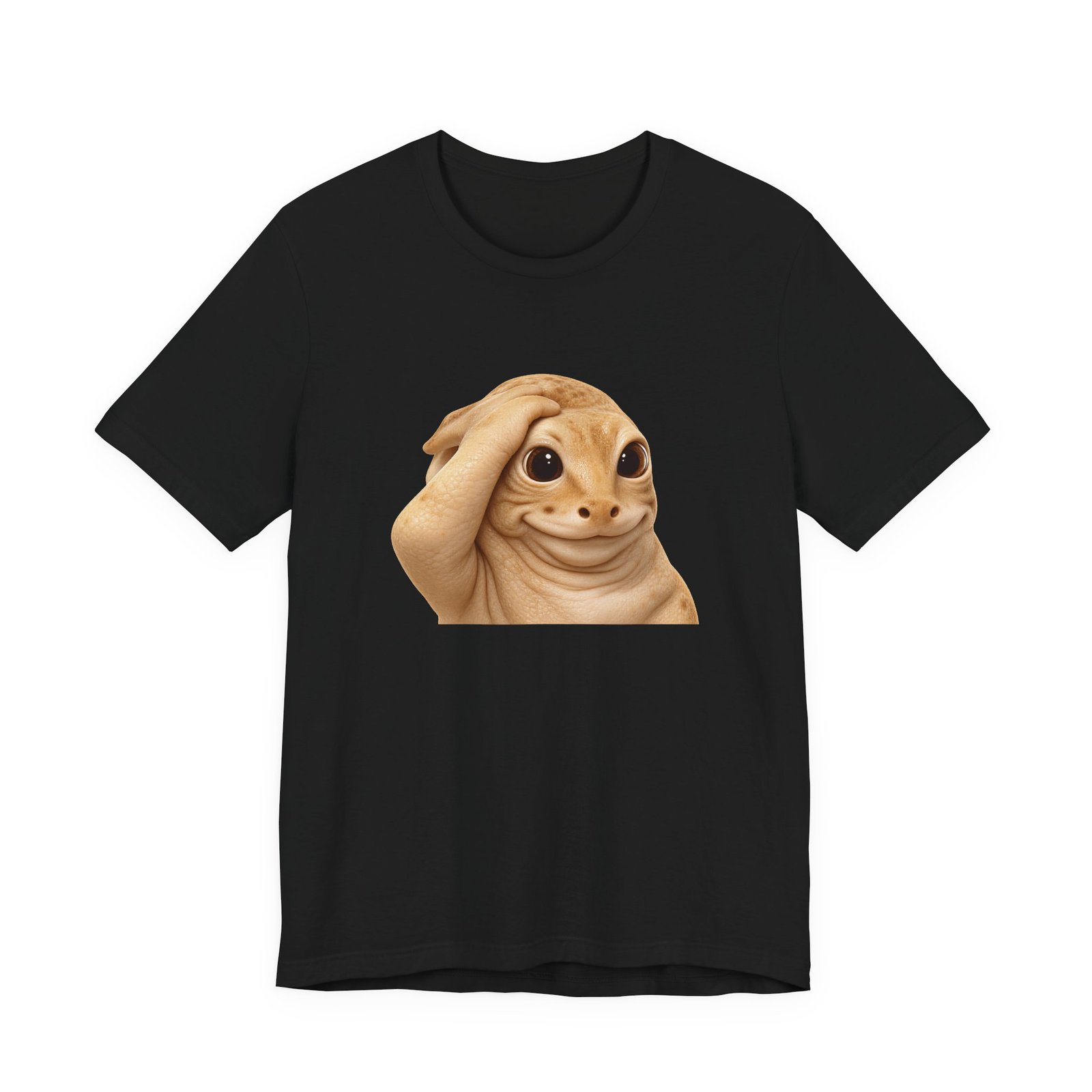 Funny Bashful Cat Reaction Meme Graphic Tee - Image 13
