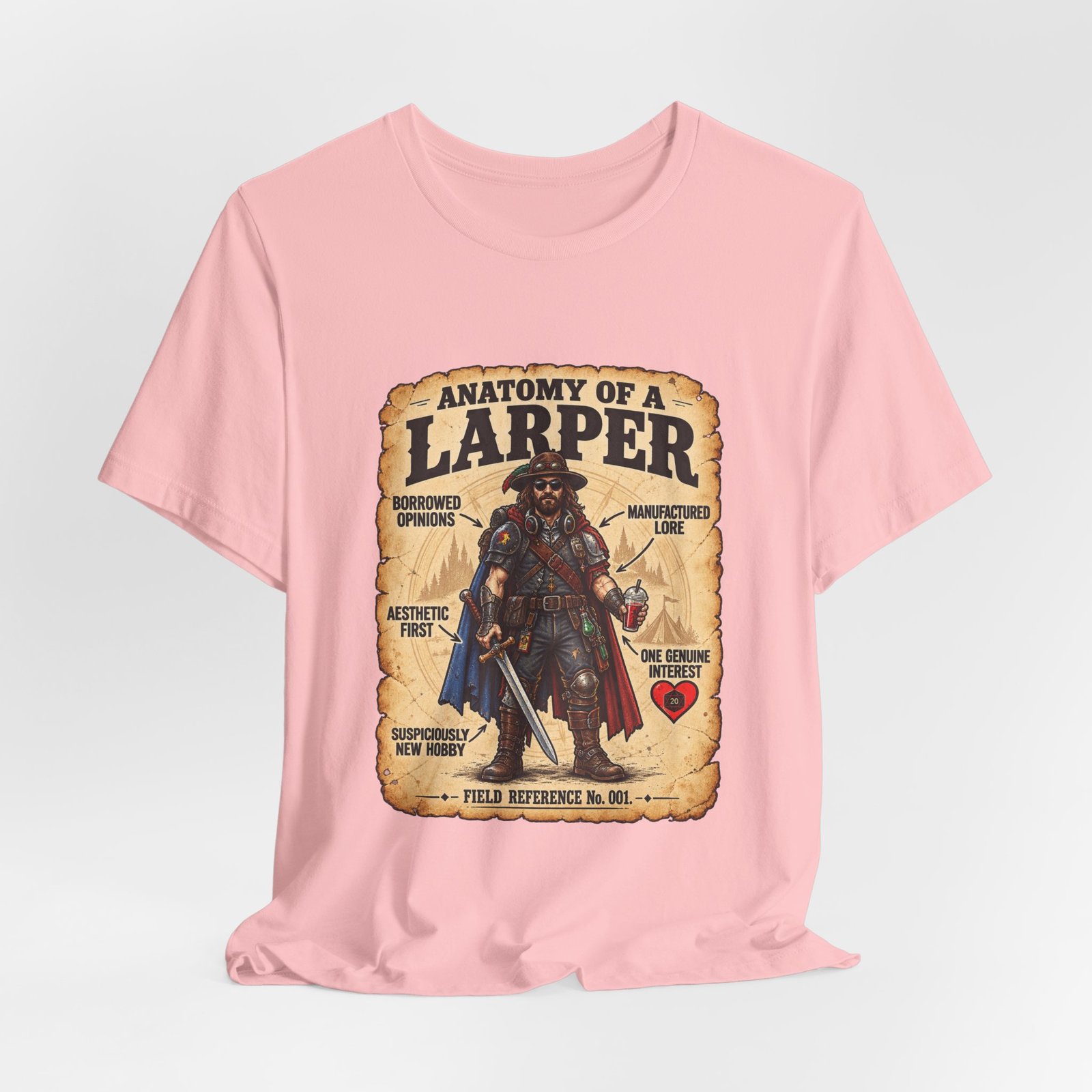 Anatomy Of A Larper Field Reference Humor Graphic Tee - Image 44