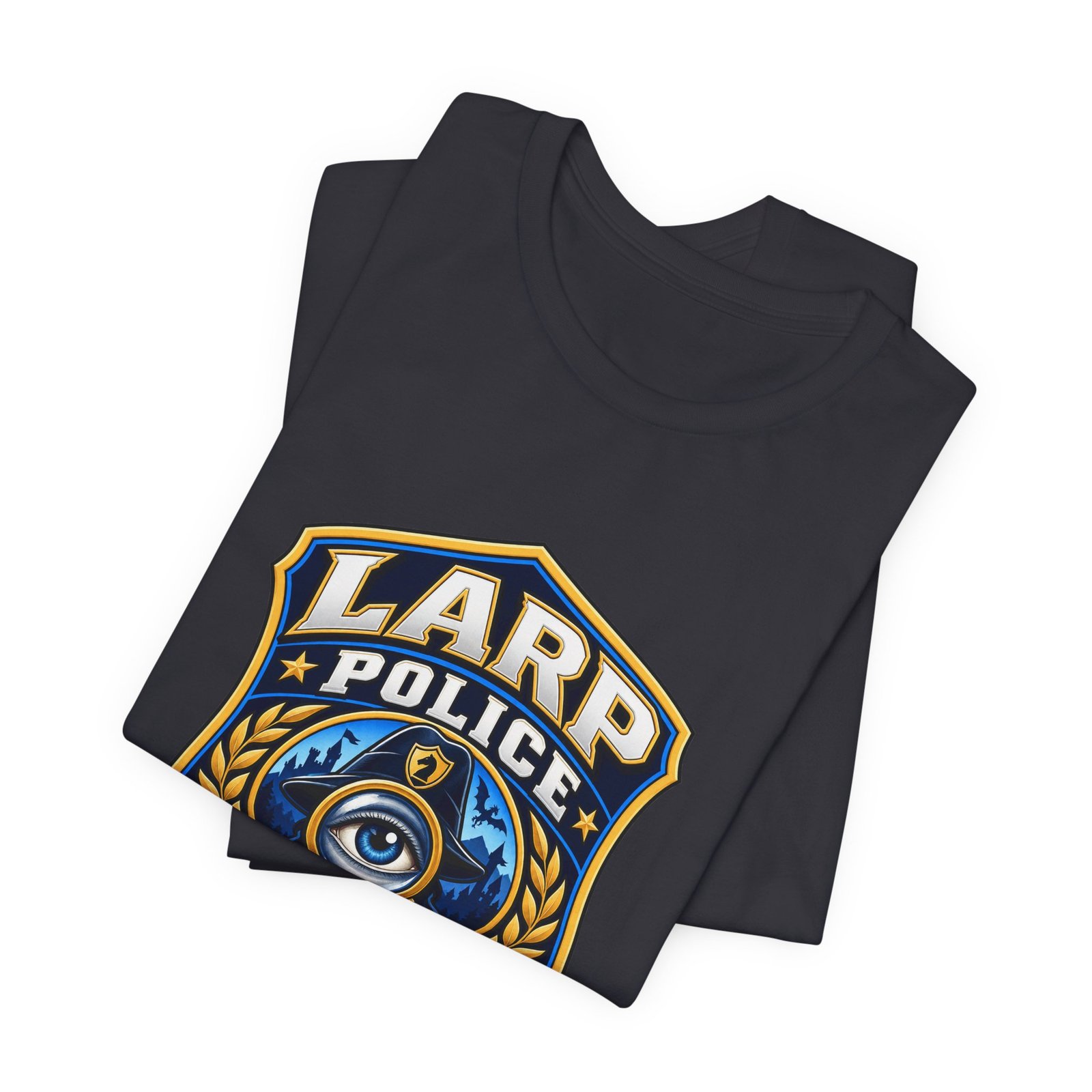 LARP Police Observe Verify Question Badge Tee - Image 23