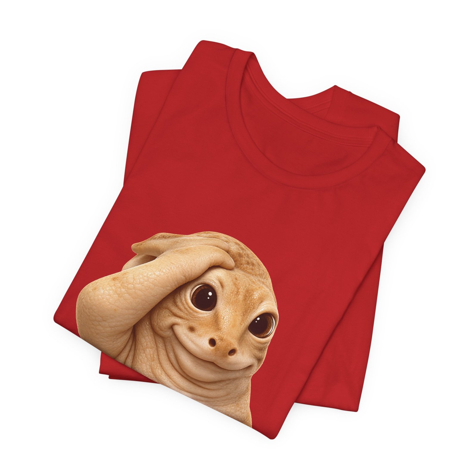Funny Bashful Cat Reaction Meme Graphic Tee - Image 47