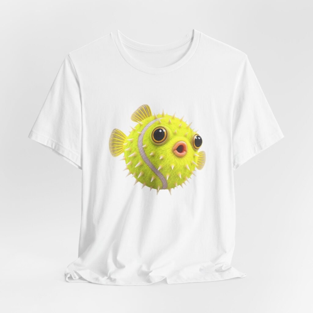 Funny Tennis Ball Pufferfish