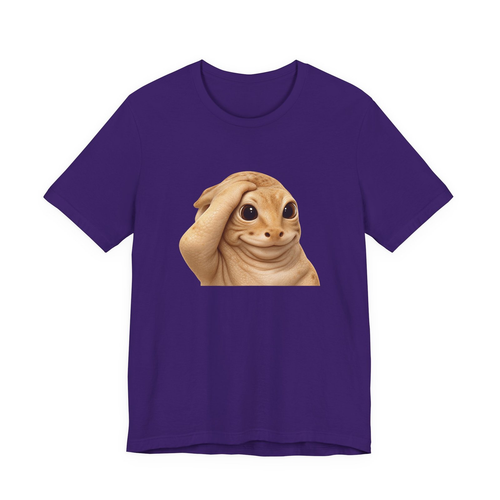 Funny Bashful Cat Reaction Meme Graphic Tee - Image 37