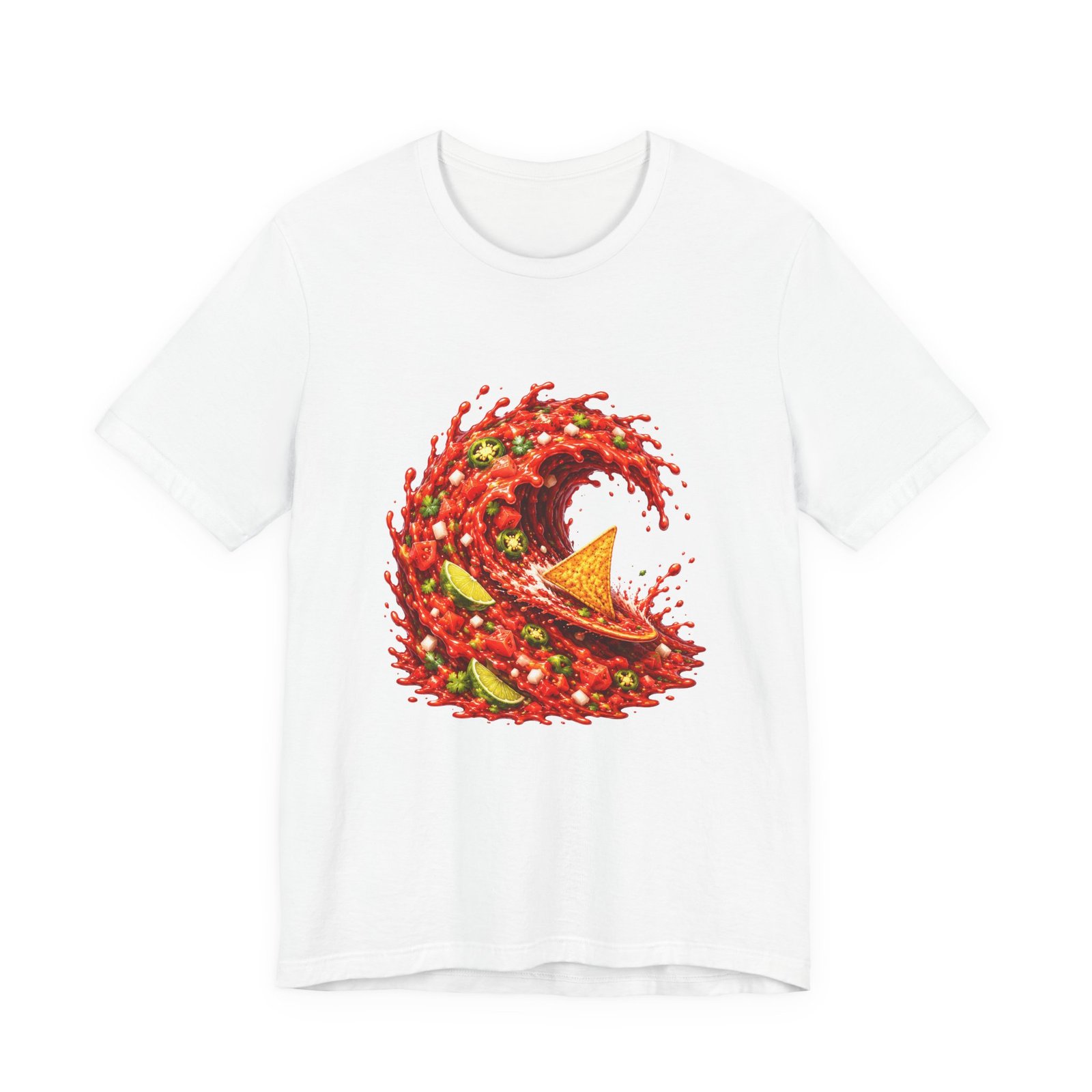 Tortilla Chip Surfing Spicy Salsa Wave Graphic Tee