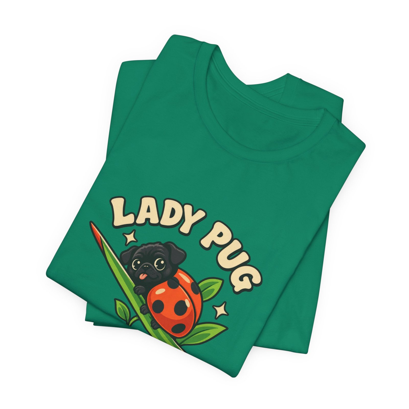 Lady Pug Cute Ladybug Dog Pun Graphic Tee - Image 27