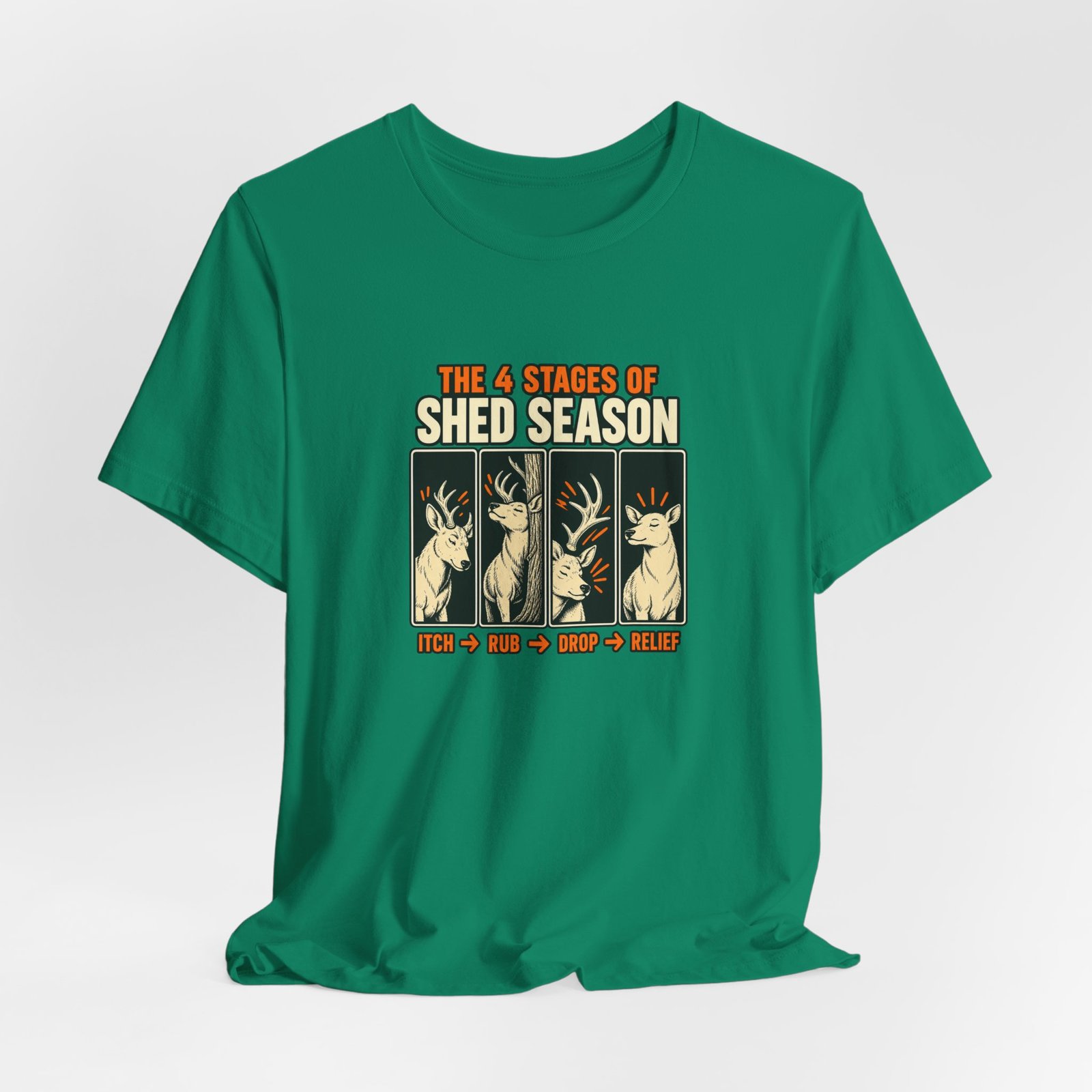 Funny Deer Shed Season Antler Shedding Graphic Tee - Image 28