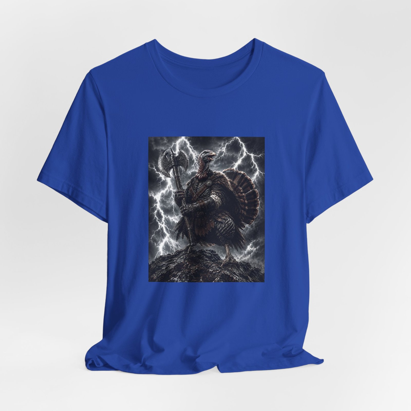 Turkey Warrior Axe Lightning Storm Graphic Tee - Image 32