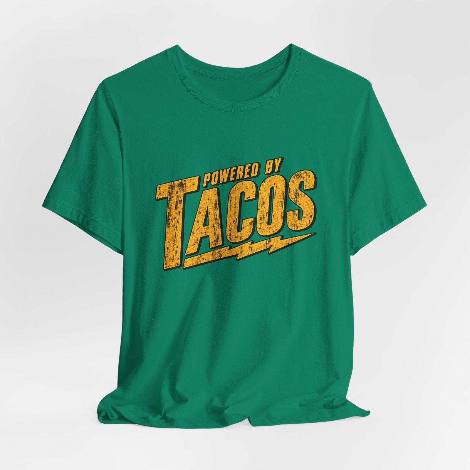 Powered By Tacos Funny Food Lover Quote Graphic Tee - Image 28