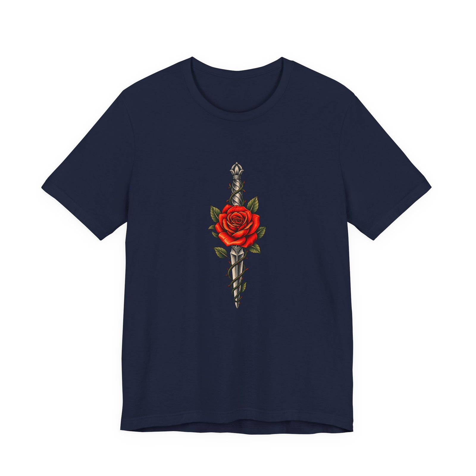 Rose Thorny Dagger Graphic Tee - Image 33