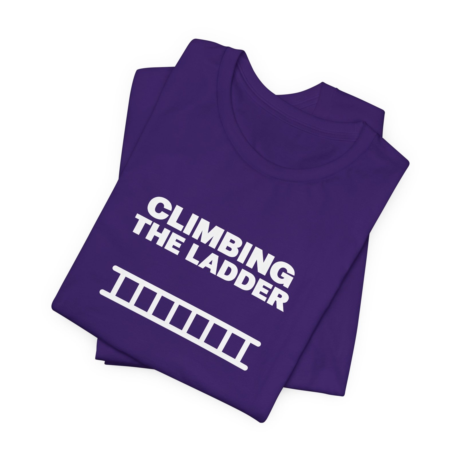 Funny Climbing The Ladder Progress Graphic Tee - Image 27