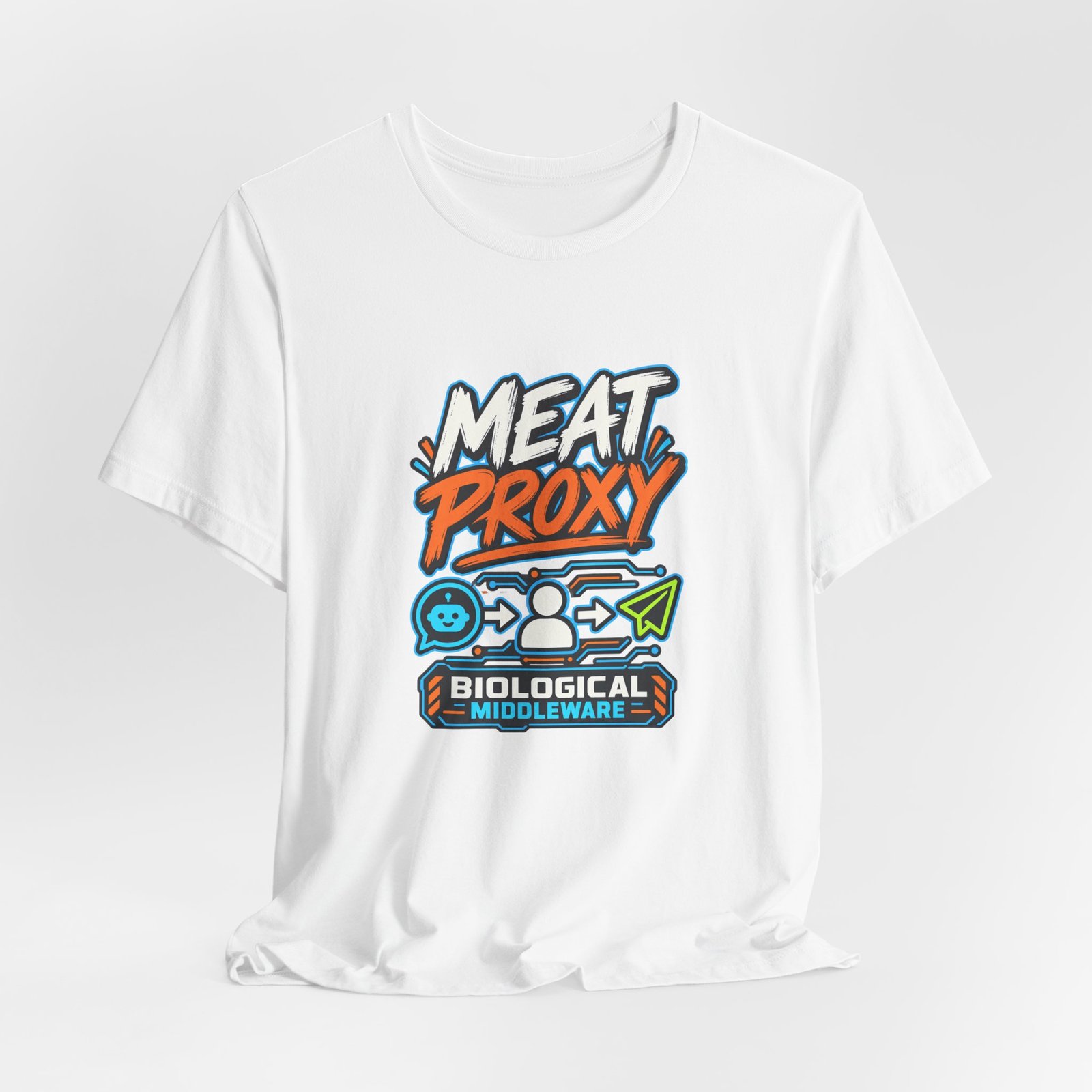 Meat Proxy Human AI Relay Graphic Tee - Image 4